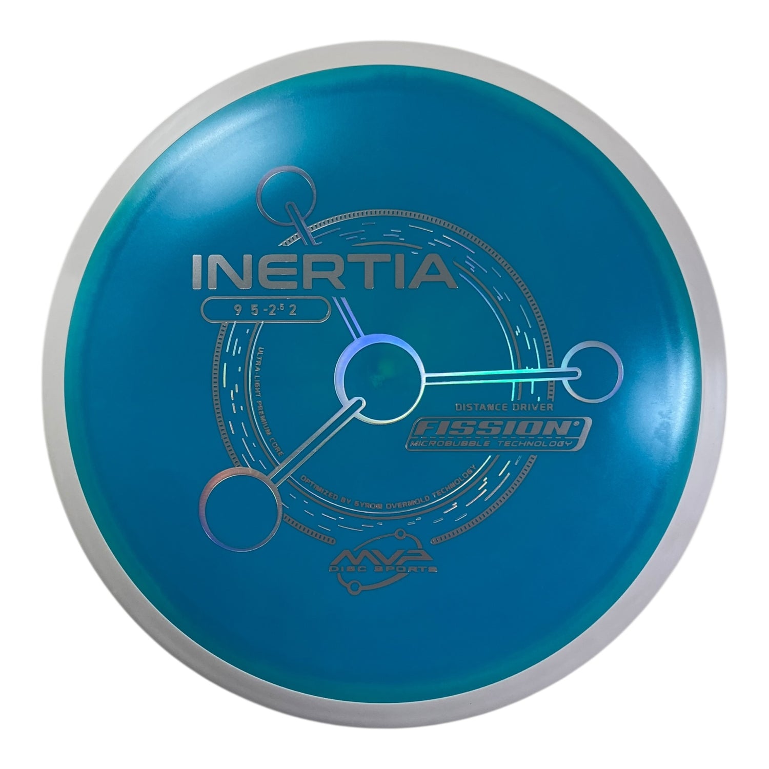 MVP Disc Sports Inertia | Fission | Blue/White 164g (Project Lab Coat) Disc Golf