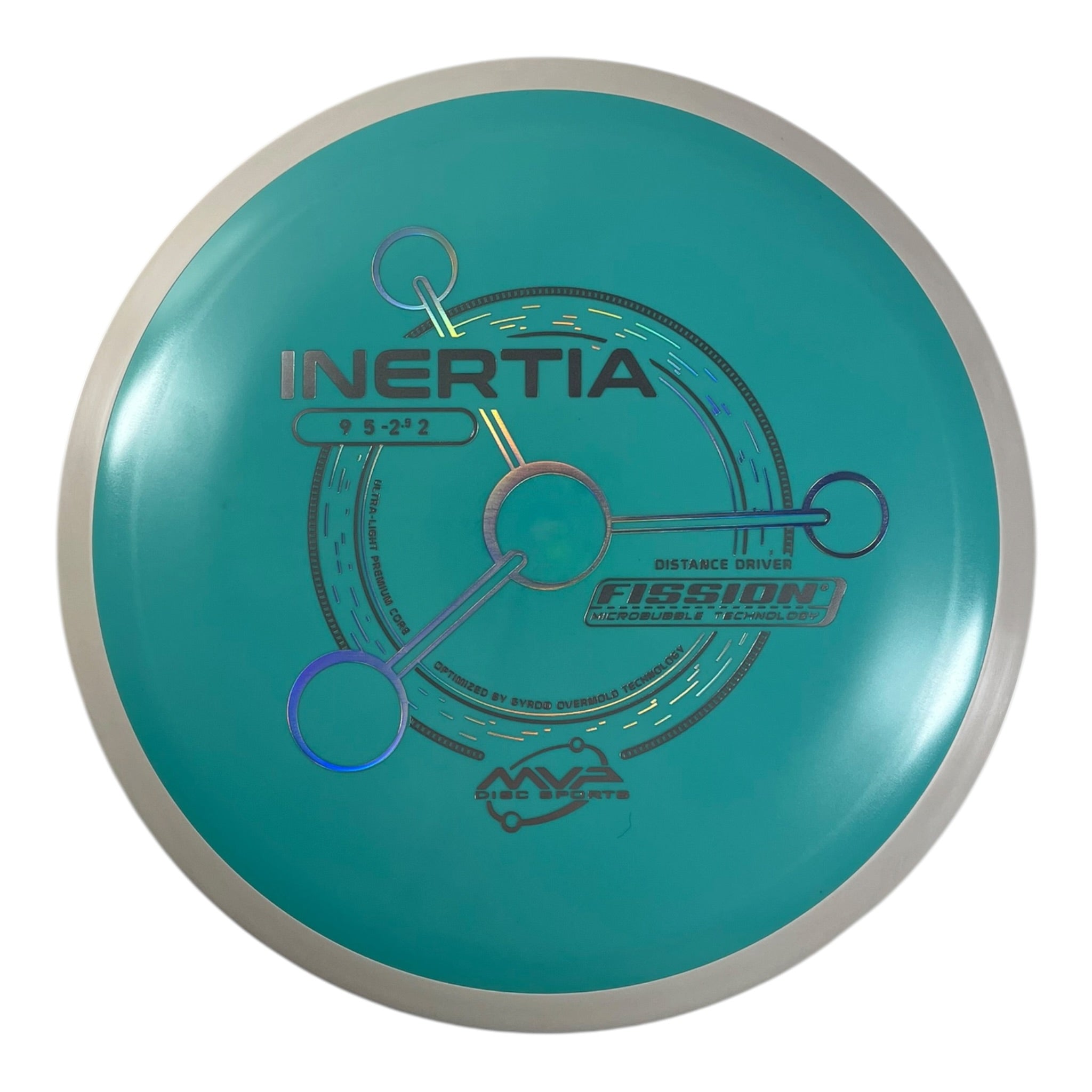 MVP Disc Sports Inertia | Fission | Teal/White 163g (Project Lab Coat) Disc Golf