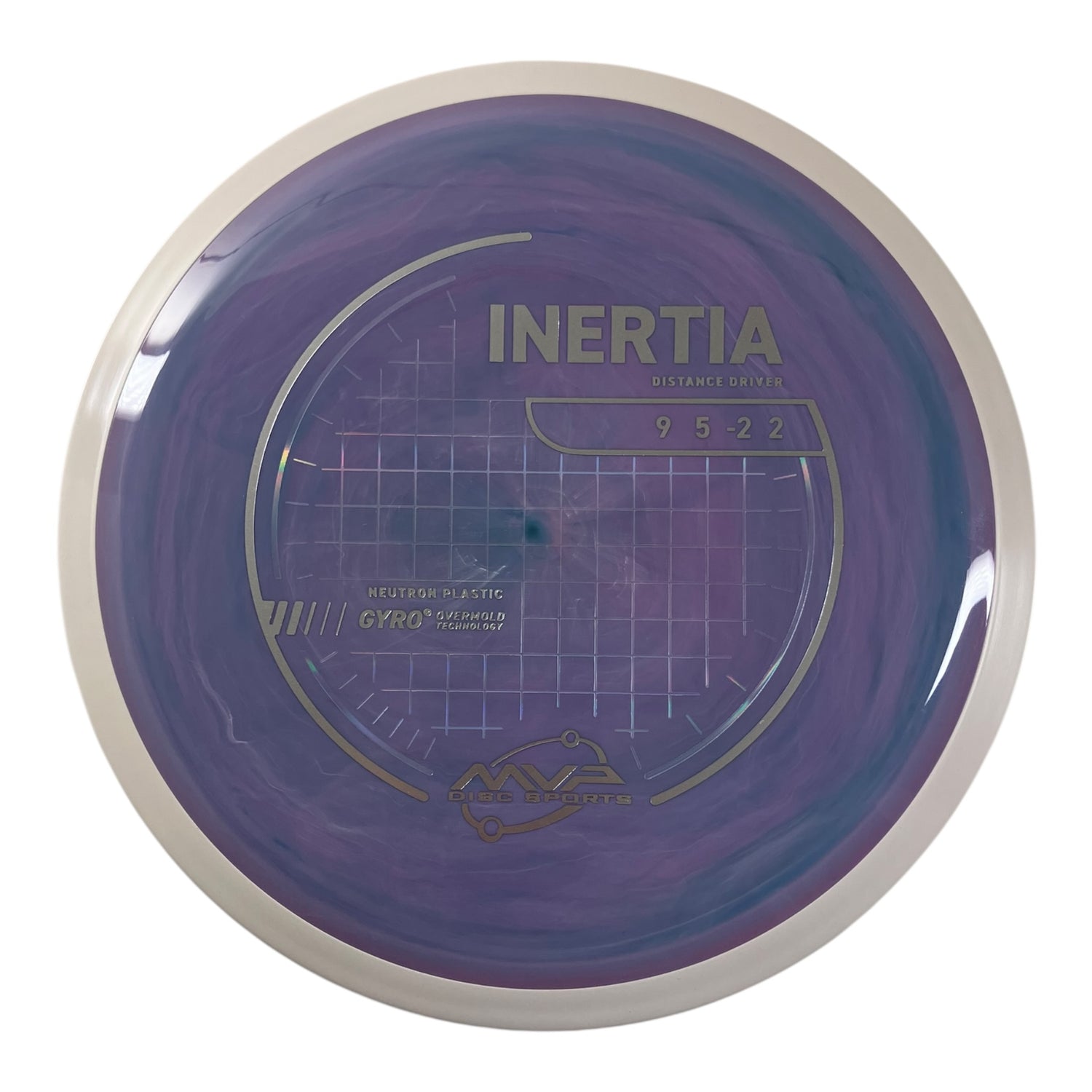 MVP Disc Sports Inertia | Neutron | Purple/White 175g (Project Lab Coat) Disc Golf