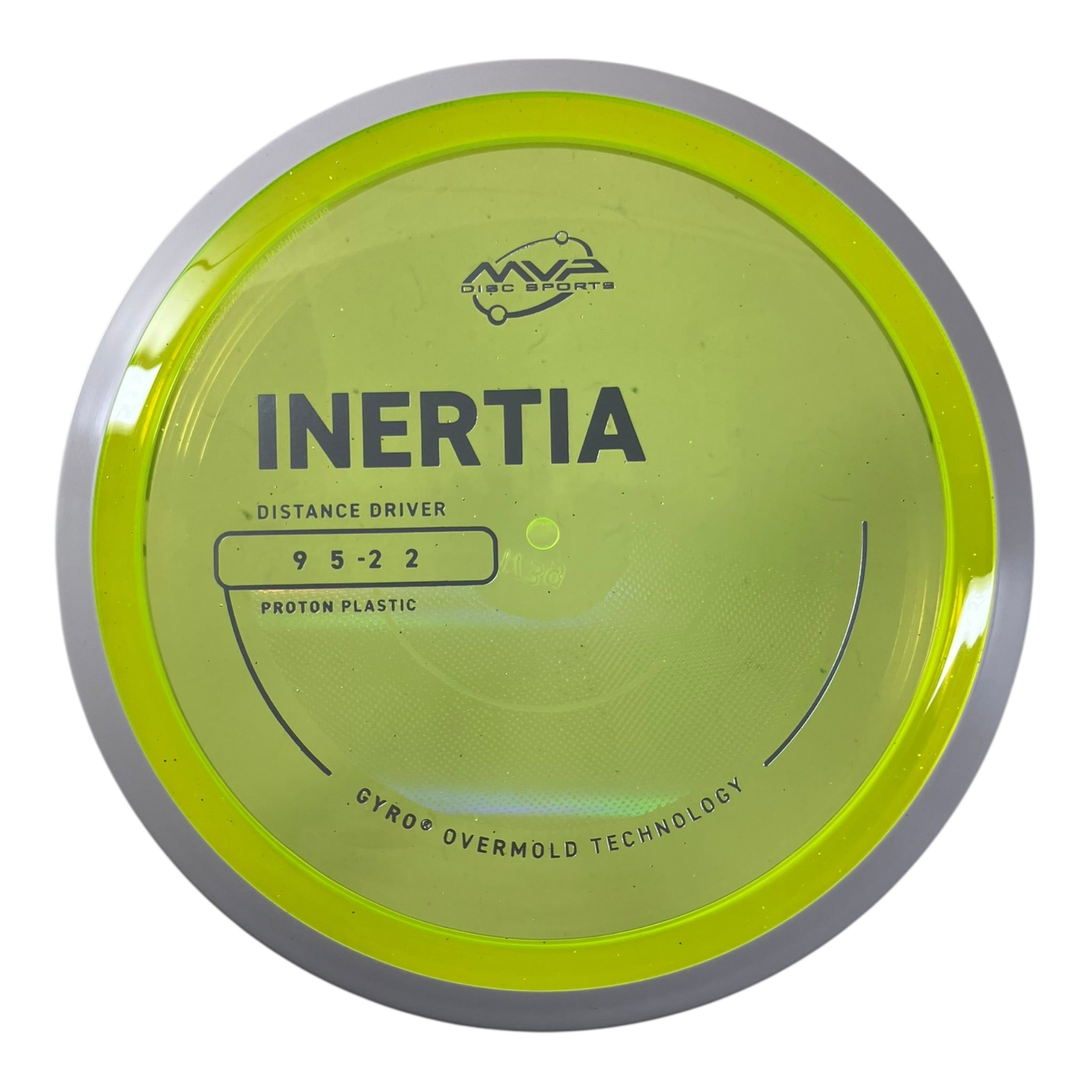 MVP Disc Sports Inertia | Proton | Yellow/White 158-173g (Project Lab Coat) Disc Golf