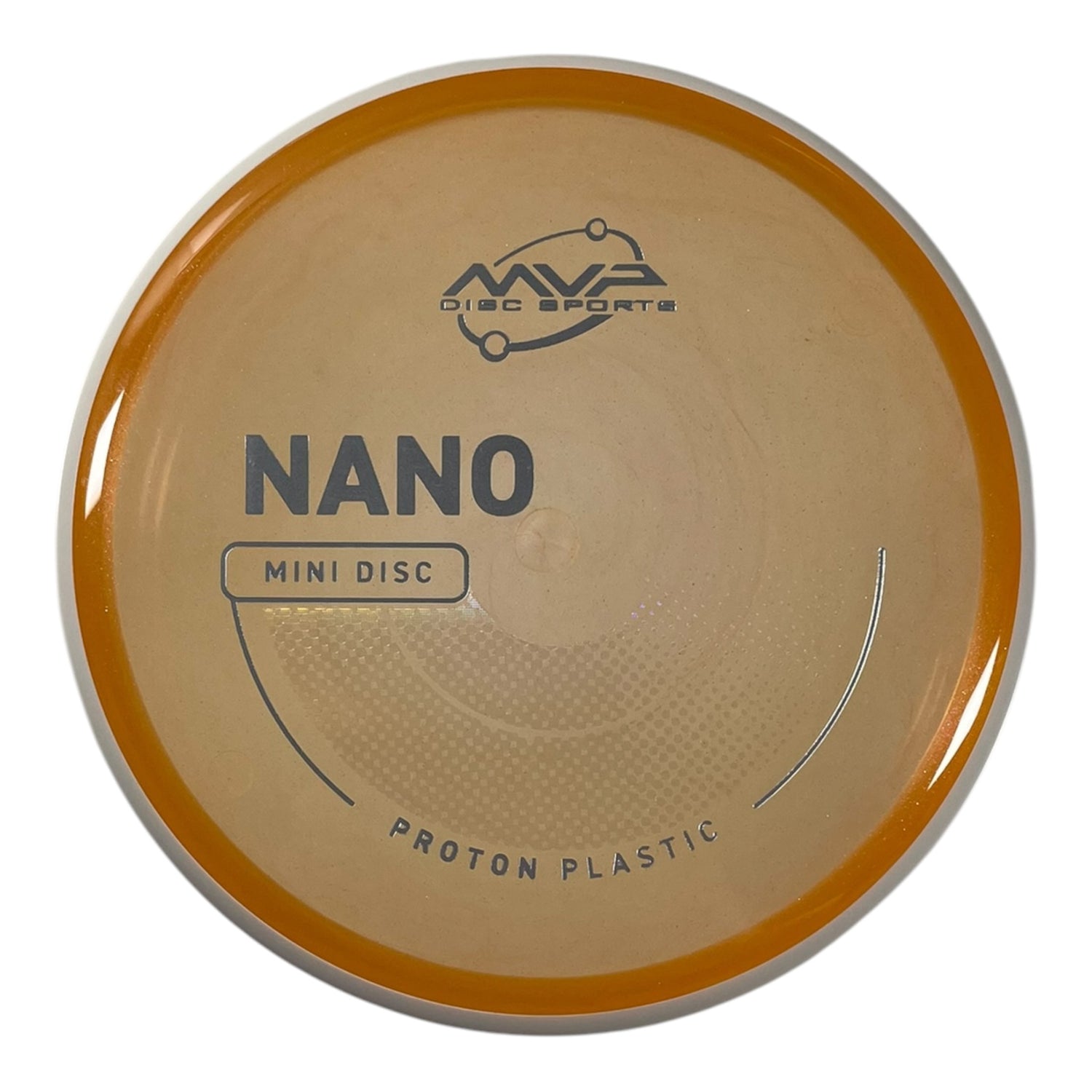MVP Disc Sports MVP Nano Mini Marker Disc | Proton | Light Orange (Project Lab Coat) Disc Golf