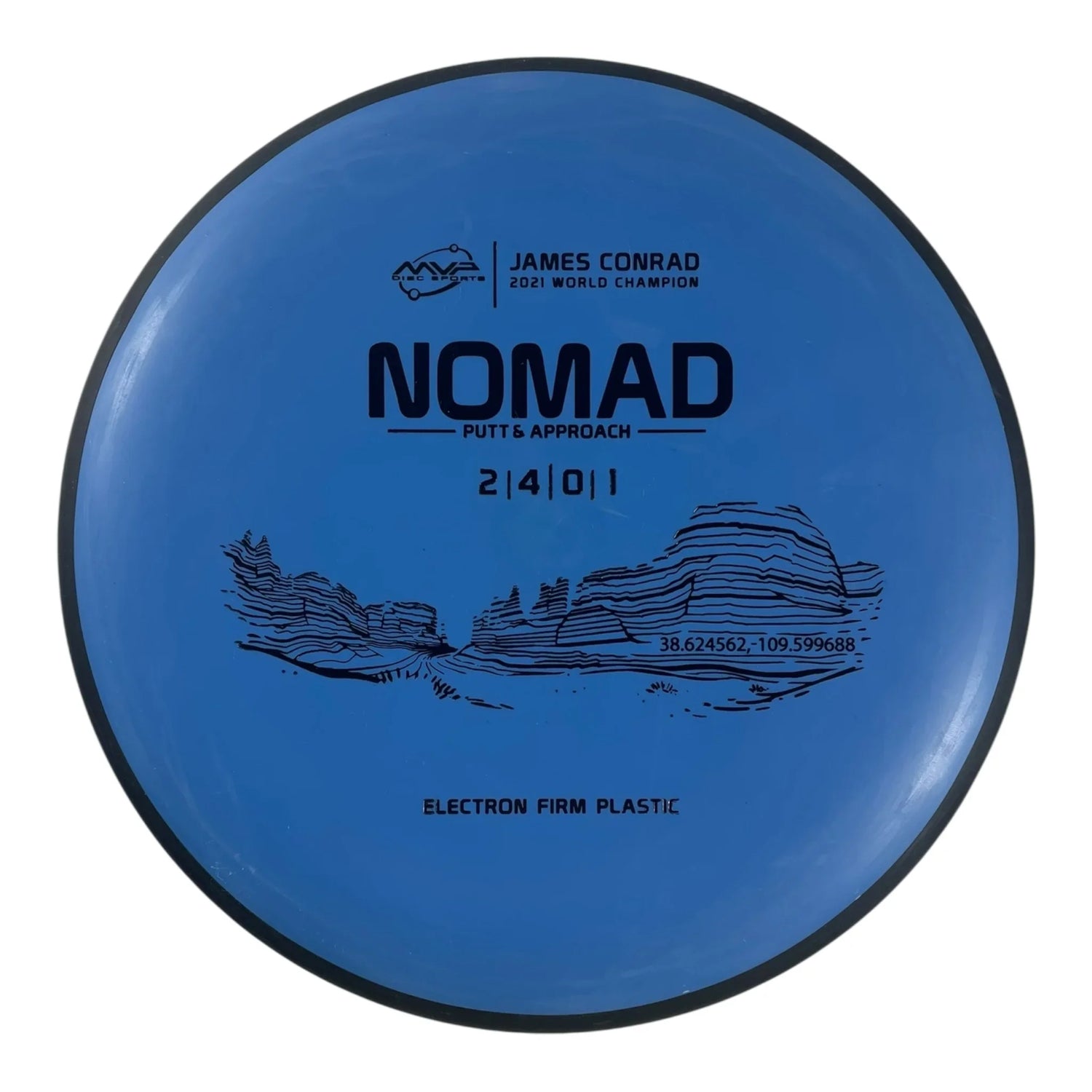 MVP Disc Sports Nomad | Electron Firm | Blue/Black 169g (James Conrad) Disc Golf