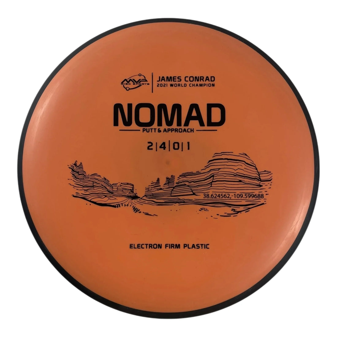 MVP Disc Sports Nomad | Electron Firm | Orange/Black 168g (James Conrad) Disc Golf