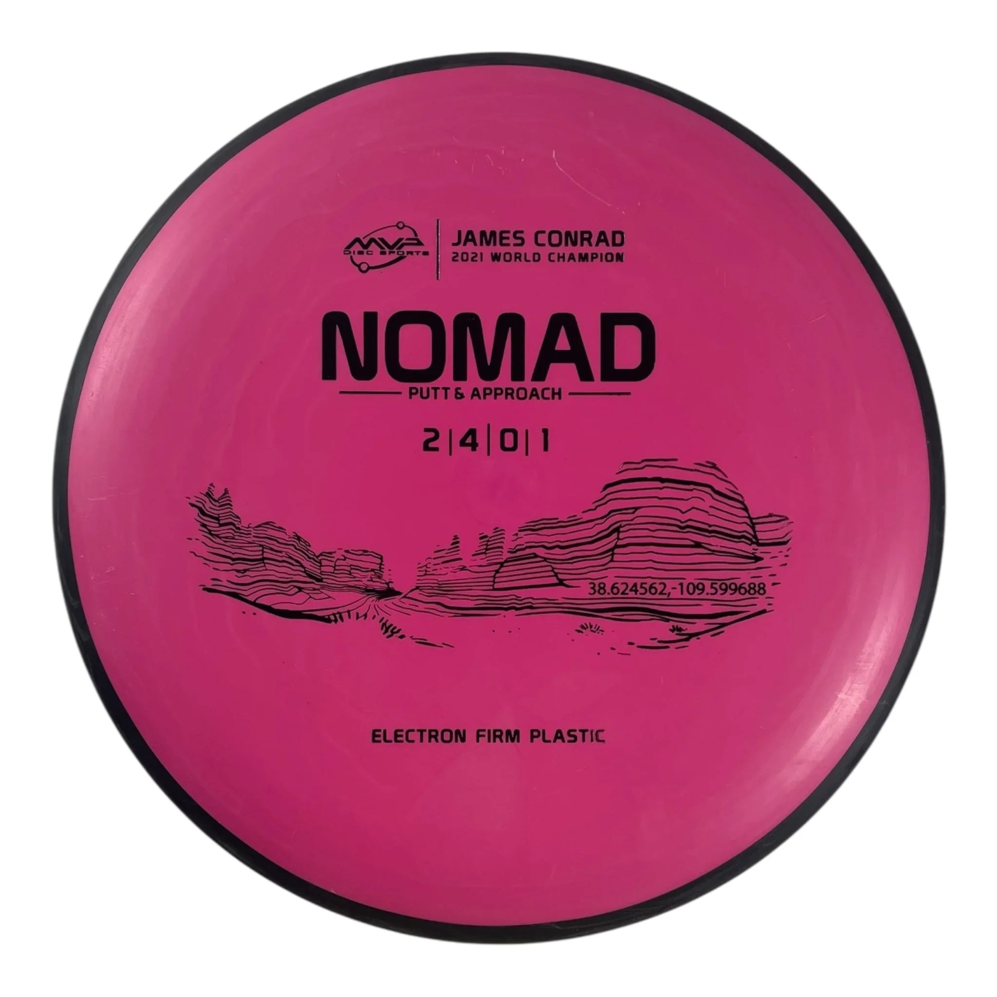 MVP Disc Sports Nomad | Electron Firm | Pink/Black 170-172g (James Conrad) Disc Golf