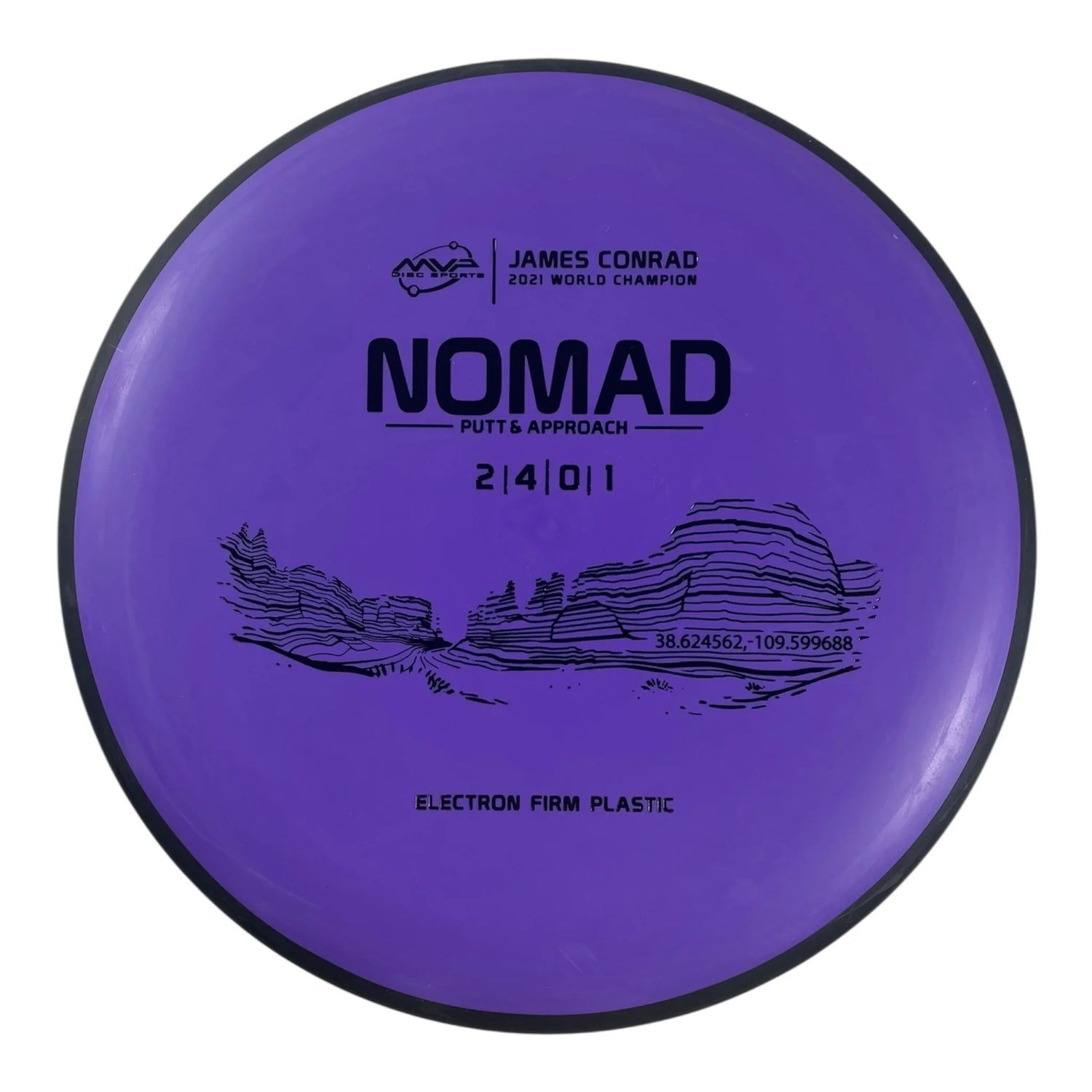 MVP Disc Sports Nomad | Electron Firm | Purple/Black 168-170g (James Conrad) Disc Golf