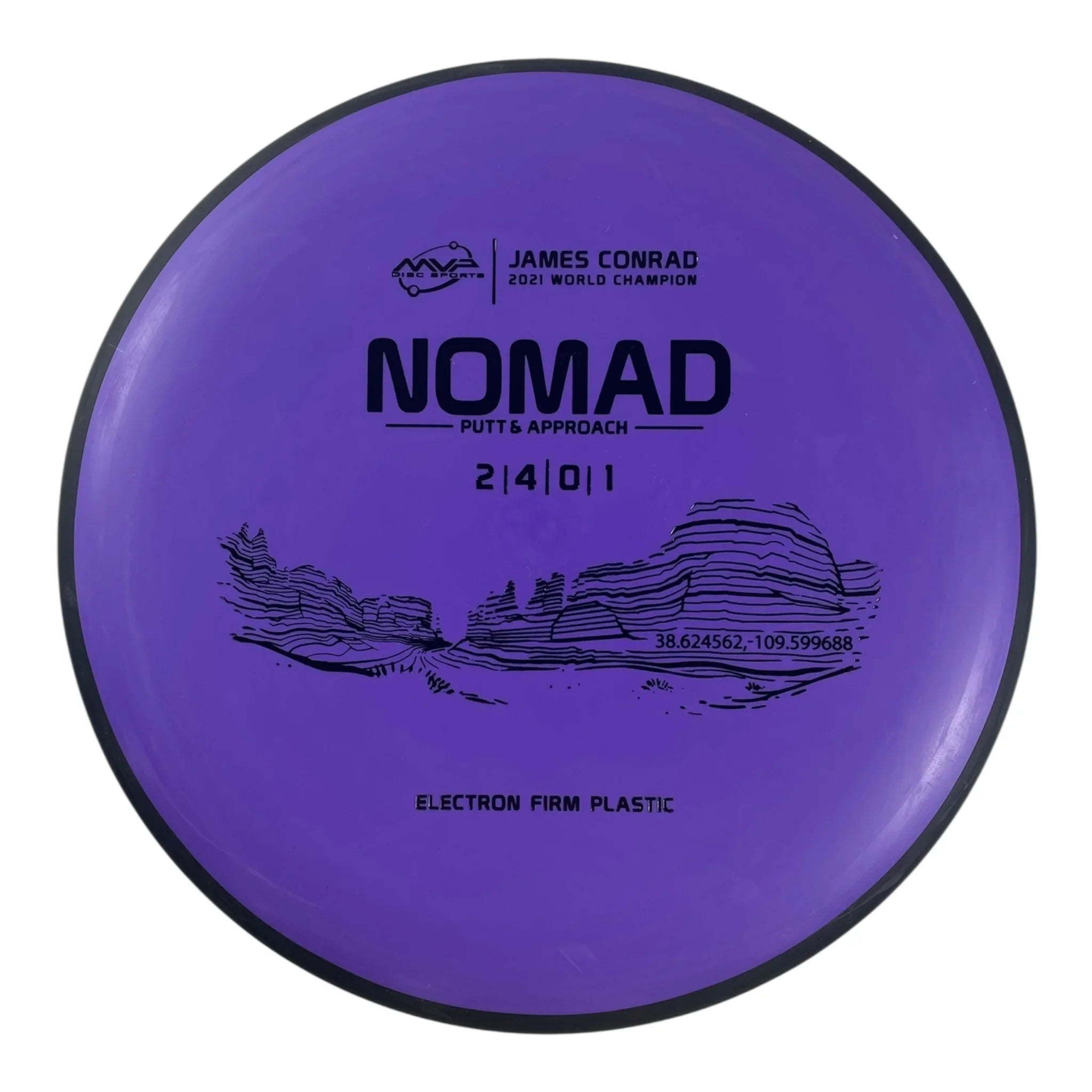 MVP Disc Sports Nomad | Electron Firm | Purple/Black 168-170g (James Conrad) Disc Golf
