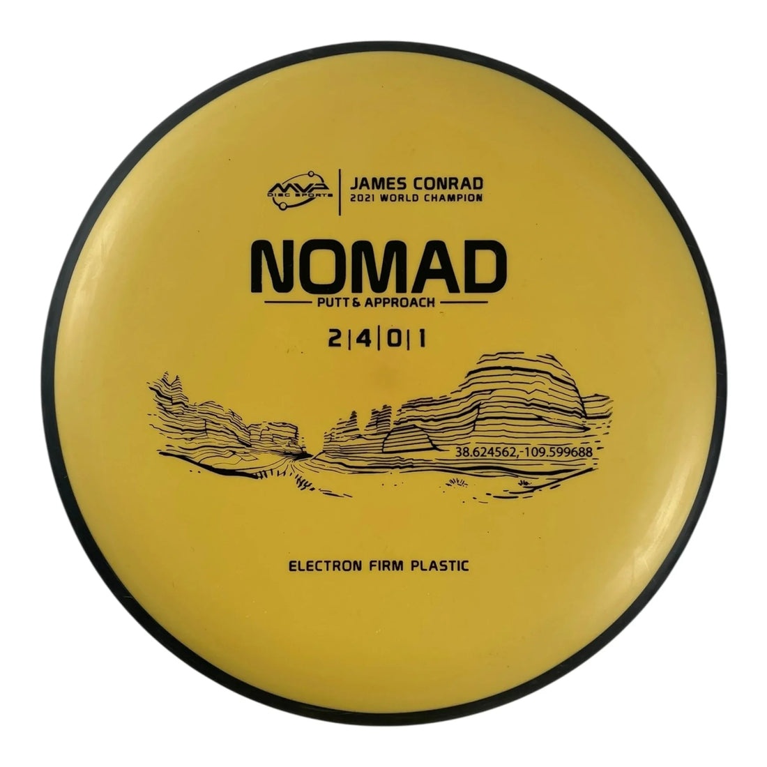 MVP Disc Sports Nomad | Electron Firm | Yellow/Black 168-173g (James Conrad) Disc Golf