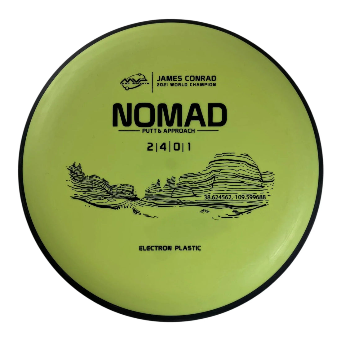 MVP Disc Sports Nomad | Electron | Yellow/Black 173 (James Conrad) Disc Golf