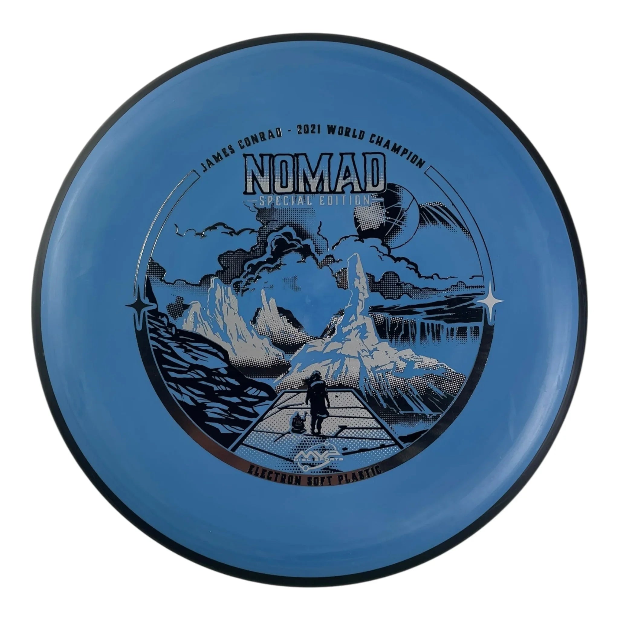 MVP Disc Sports Nomad | Electron Soft | Blue/Silver 174g (Special Edition) Disc Golf