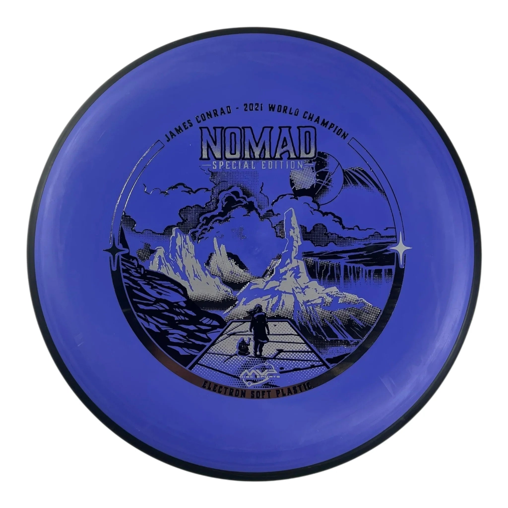 MVP Disc Sports Nomad | Electron Soft | Purple/Silver 172-174g (Special Edition) Disc Golf