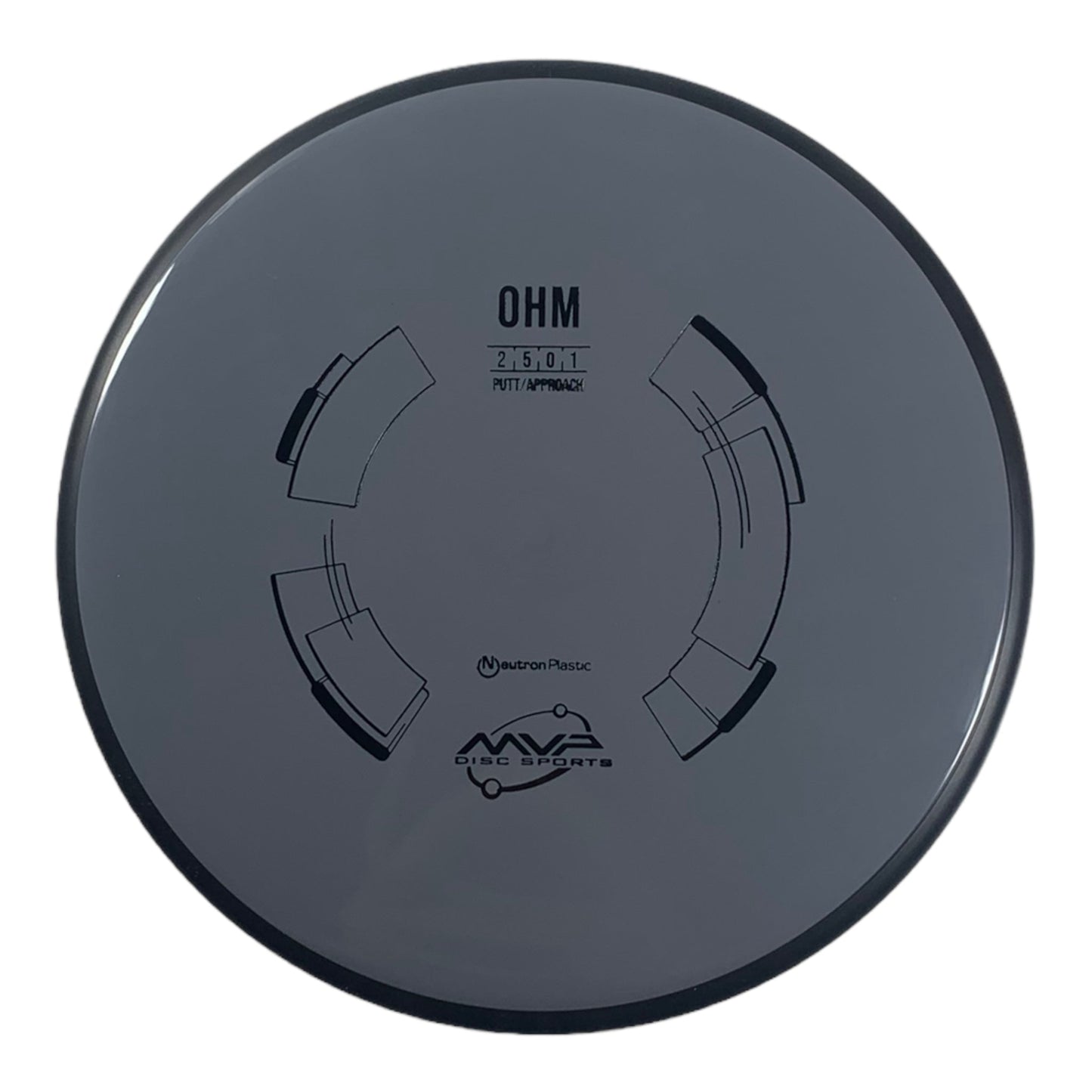 MVP Disc Sports Ohm | Neutron | Grey/Black 175g Disc Golf