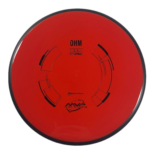 MVP Disc Sports Ohm | Neutron | Red/Black 174g Disc Golf