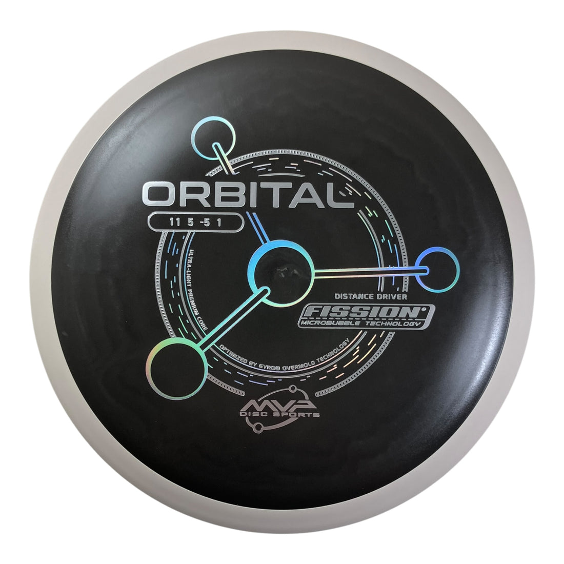 MVP Disc Sports Orbital | Fission| Black/White 163g (Project Lab Coat) Disc Golf