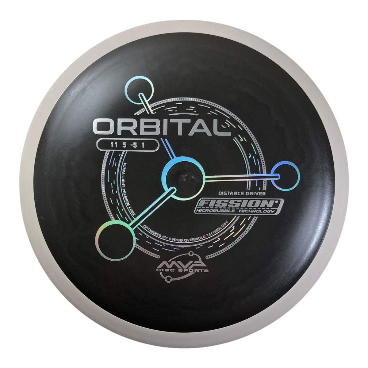 MVP Disc Sports Orbital | Fission| Black/White 163g (Project Lab Coat) Disc Golf