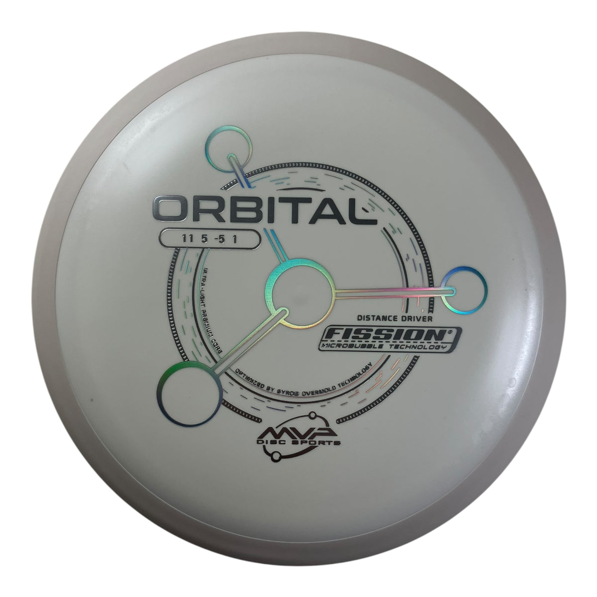 MVP Disc Sports Orbital | Fission| White/White 162-171g (Project Lab Coat) Disc Golf
