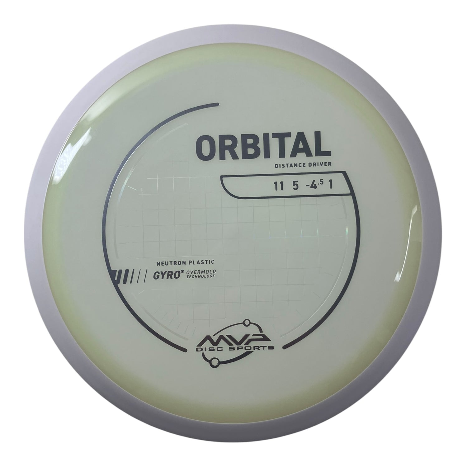 MVP Disc Sports Orbital | Neutron | Clear/White 165g (Project Lab Coat) Disc Golf