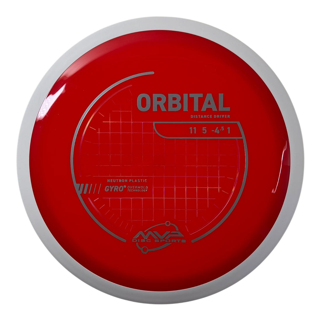 MVP Disc Sports Orbital | Neutron | Red/White 172g (Project Lab Coat) Disc Golf