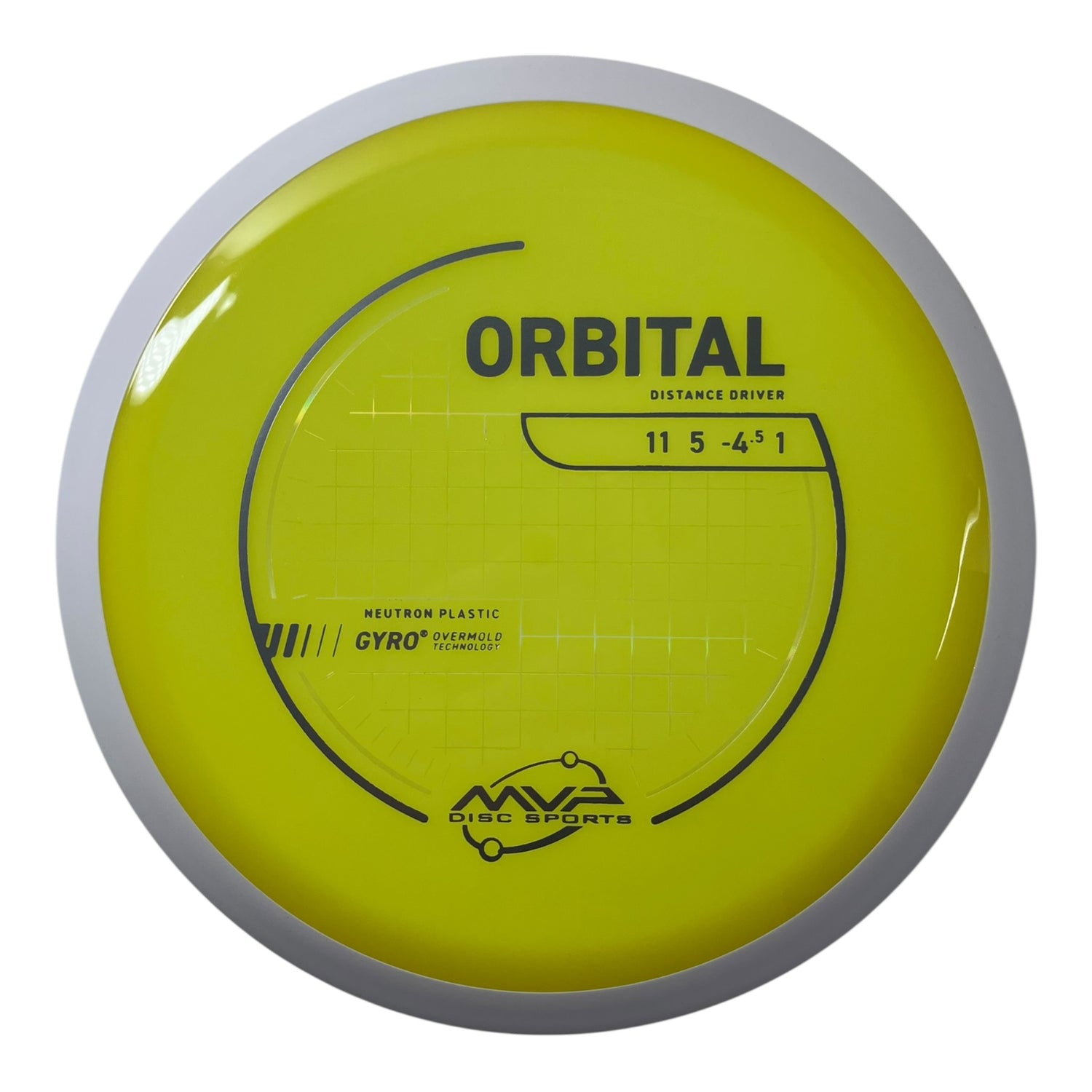 MVP Disc Sports Orbital | Neutron | Yellow/White 164g (Project Lab Coat) Disc Golf
