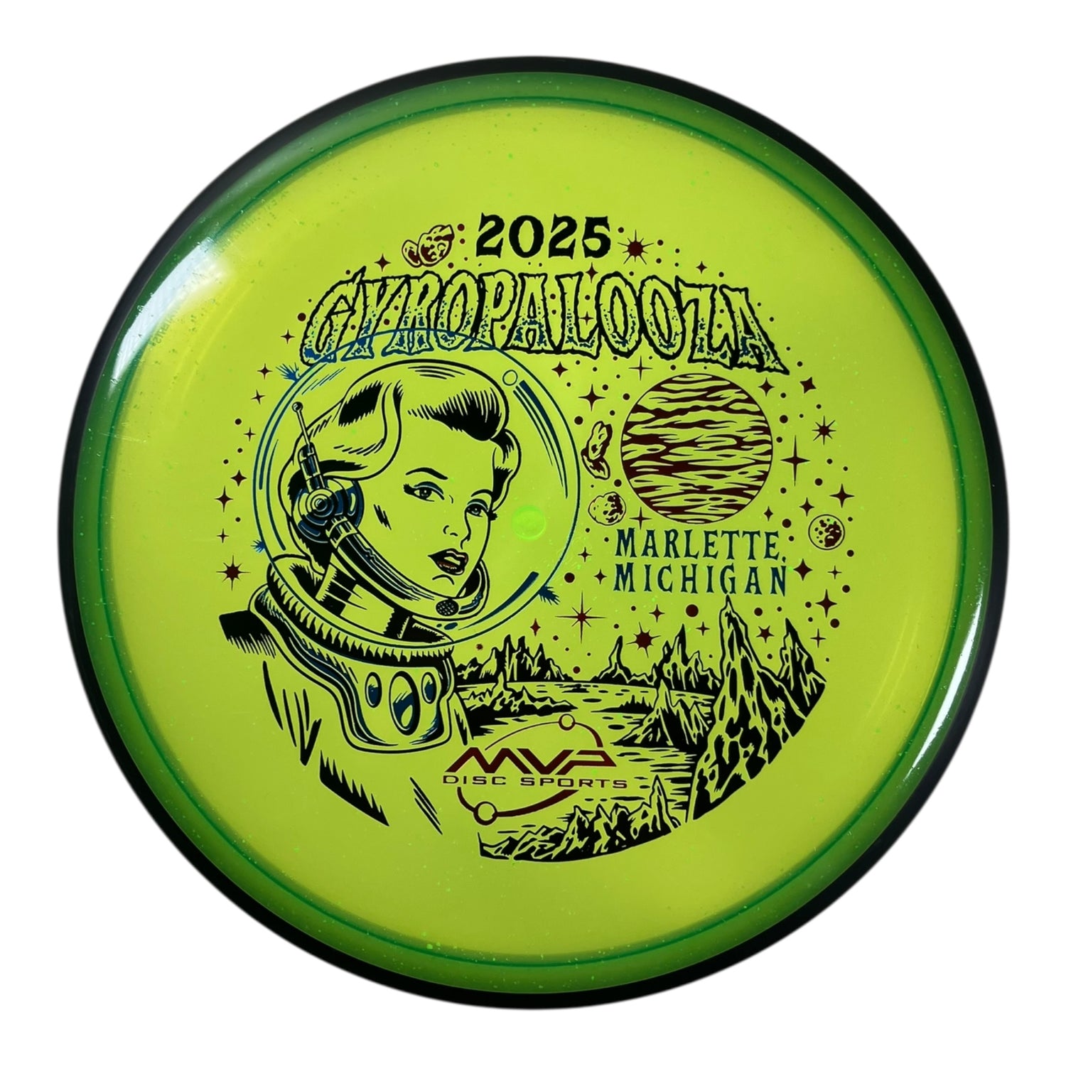 MVP Disc Sports Particle | Particle Glow Proton | Green/Black 175g (Gyropalooza 2025) Disc Golf