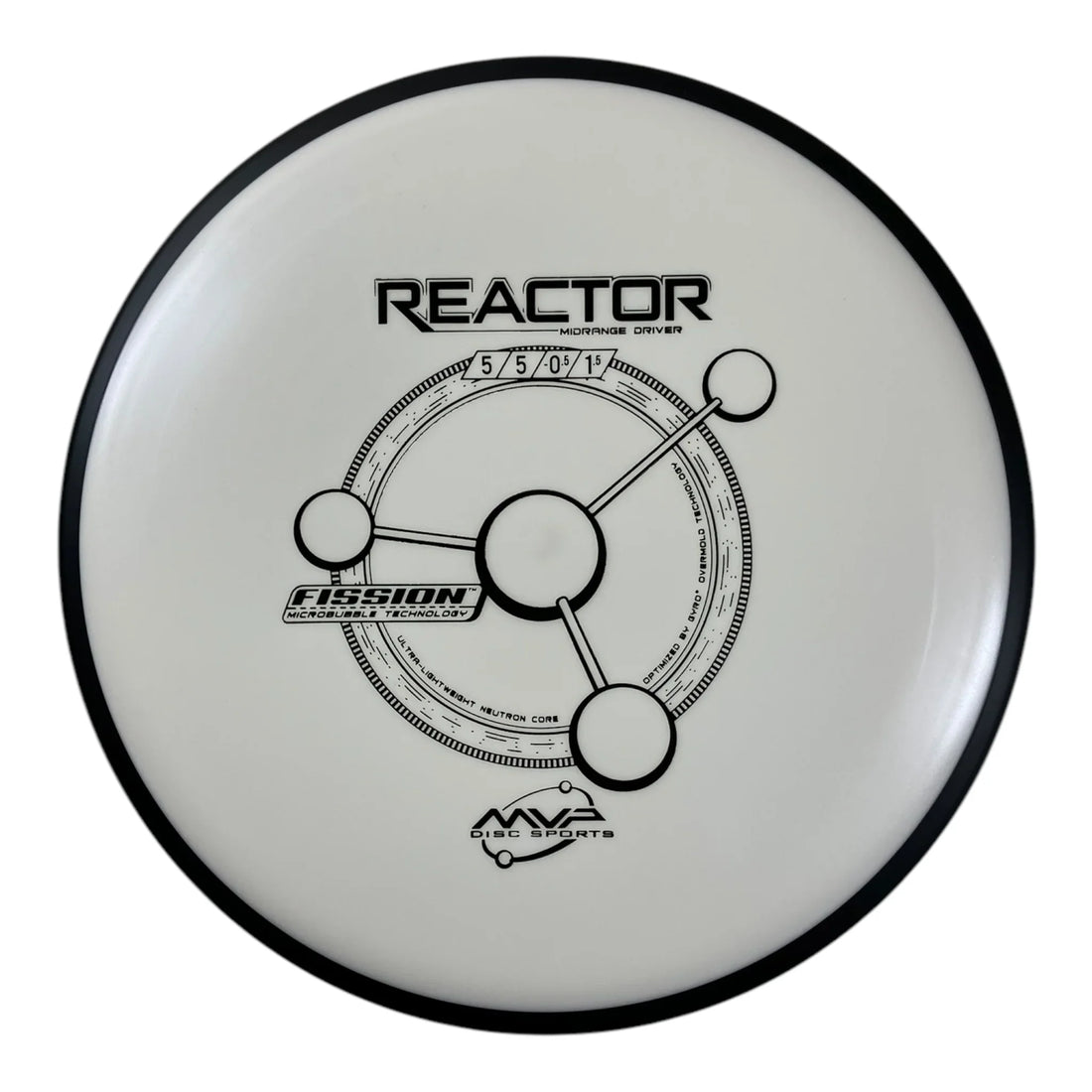 MVP Disc Sports Reactor | Fission | White/Black 160-168g Disc Golf