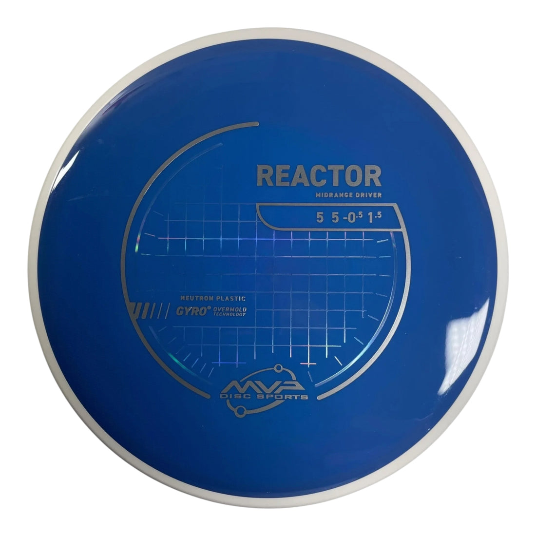 MVP Disc Sports Reactor | Neutron | Blue/White 169-176g (Project Lab Coat) Disc Golf