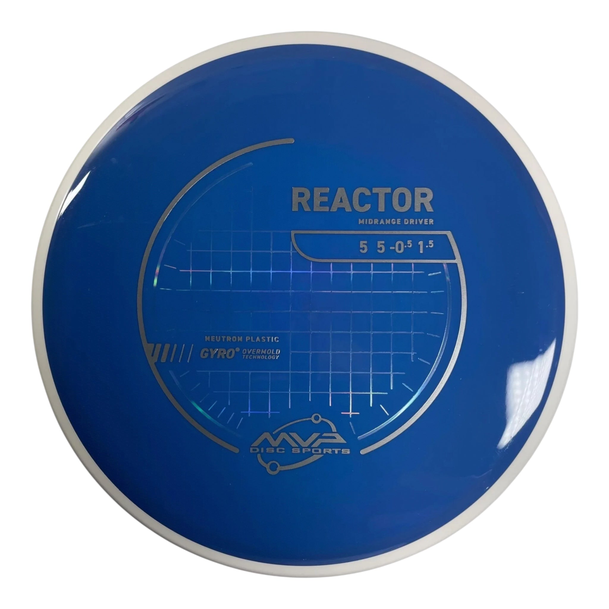 MVP Disc Sports Reactor | Neutron | Blue/White 169-176g (Project Lab Coat) Disc Golf