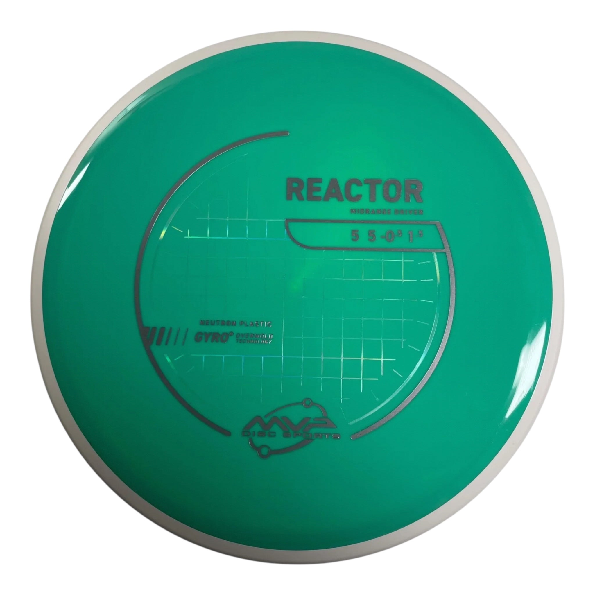 MVP Disc Sports Reactor | Neutron | Green/White 175g (Project Lab Coat) Disc Golf