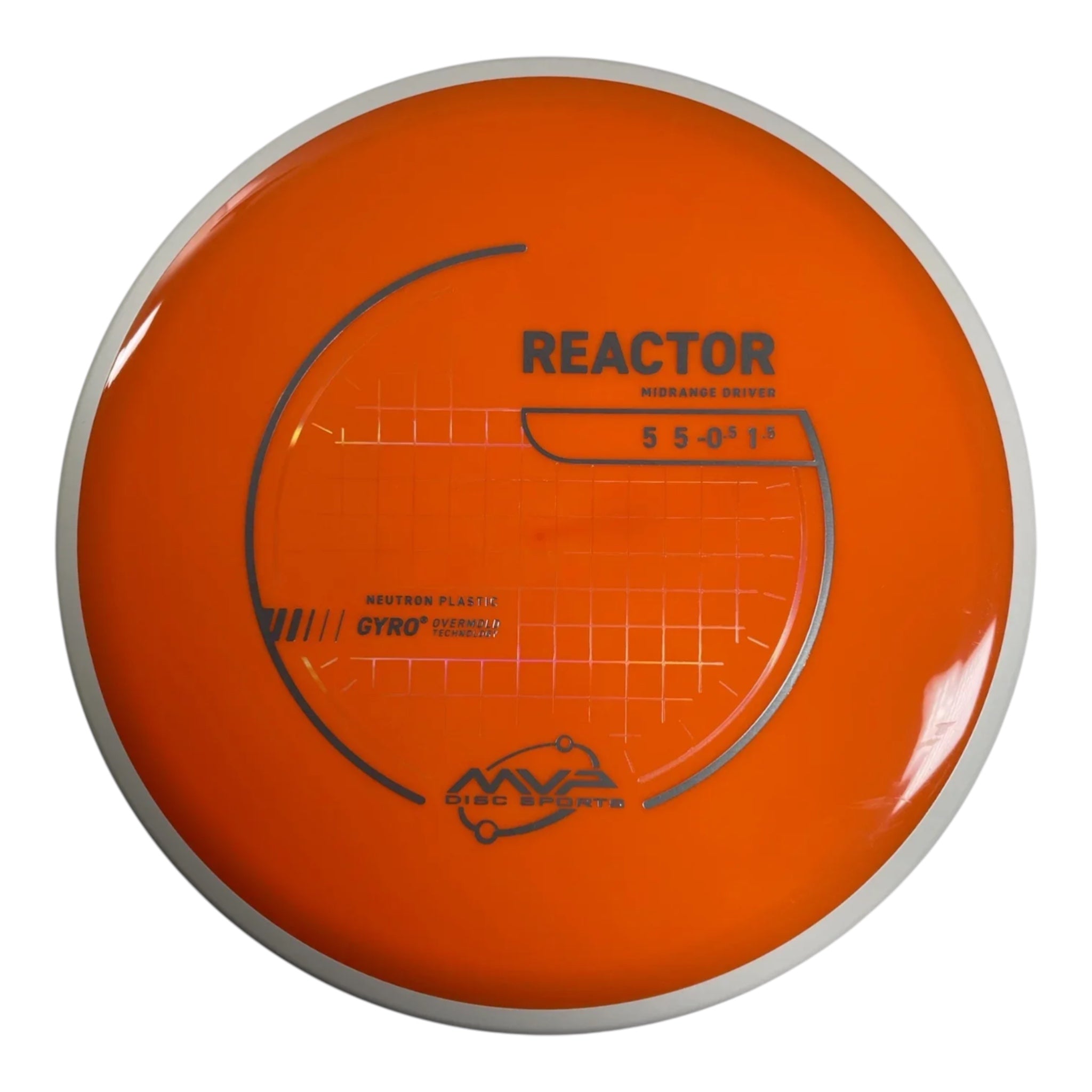 MVP Disc Sports Reactor | Neutron | Orange/White 174g (Project Lab Coat) Disc Golf