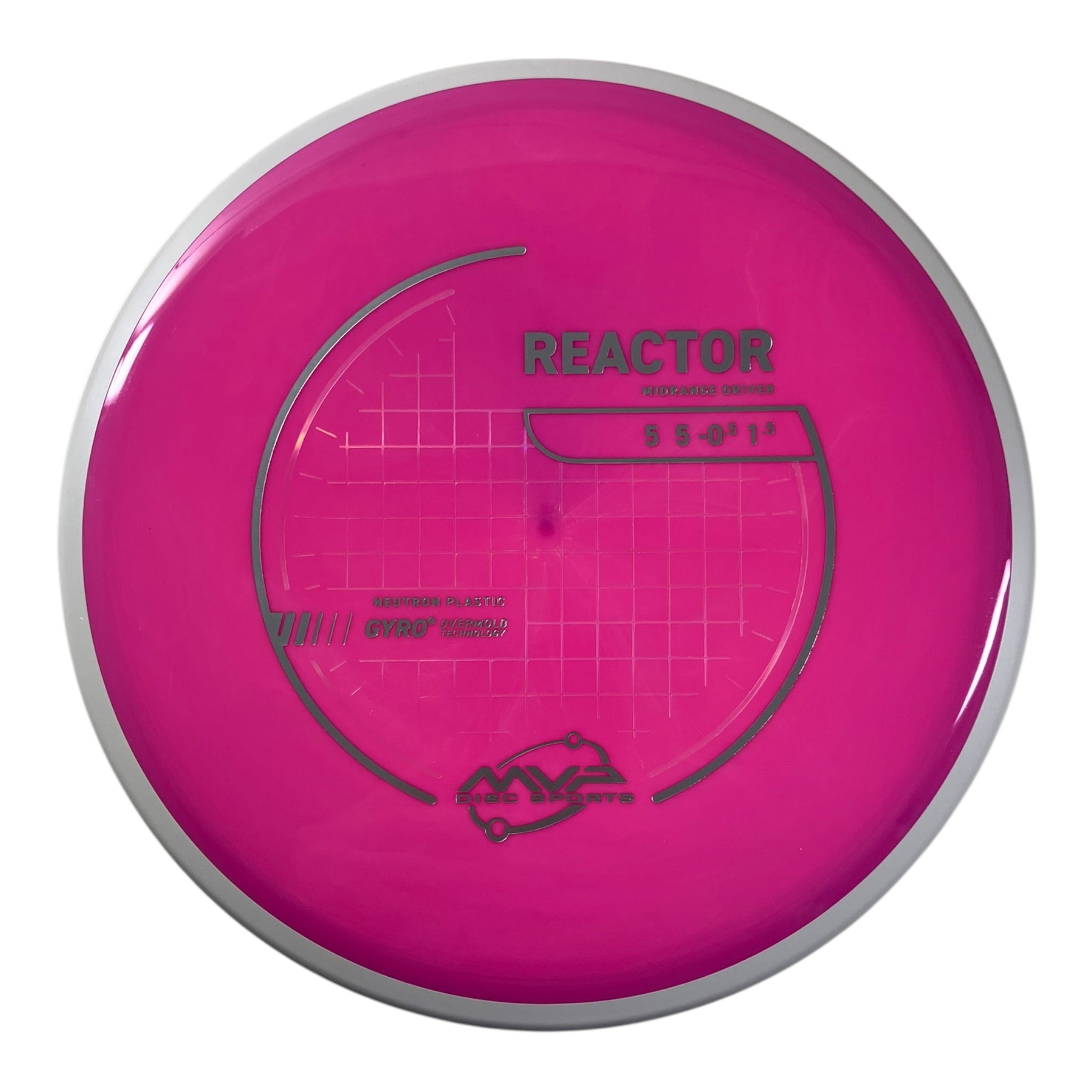 MVP Disc Sports Reactor | Neutron | Pink/White 174g (Project Lab Coat) Disc Golf