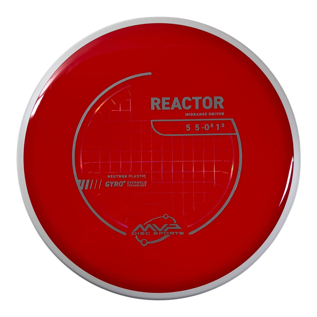 MVP Disc Sports Reactor | Neutron | Red/White 169-176g (Project Lab Coat) Disc Golf