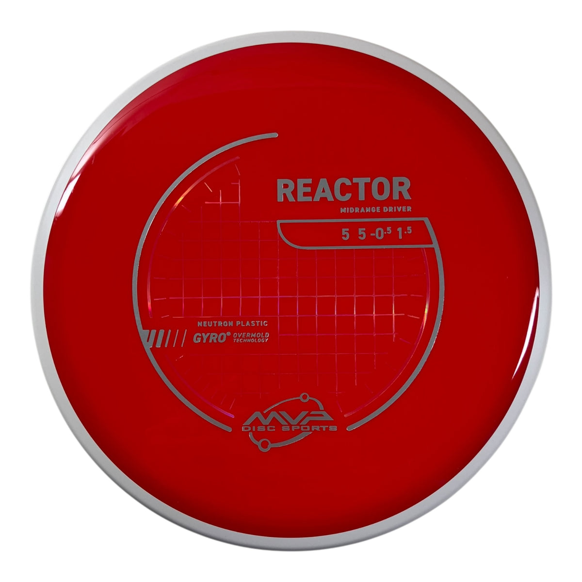 MVP Disc Sports Reactor | Neutron | Red/White 169-176g (Project Lab Coat) Disc Golf