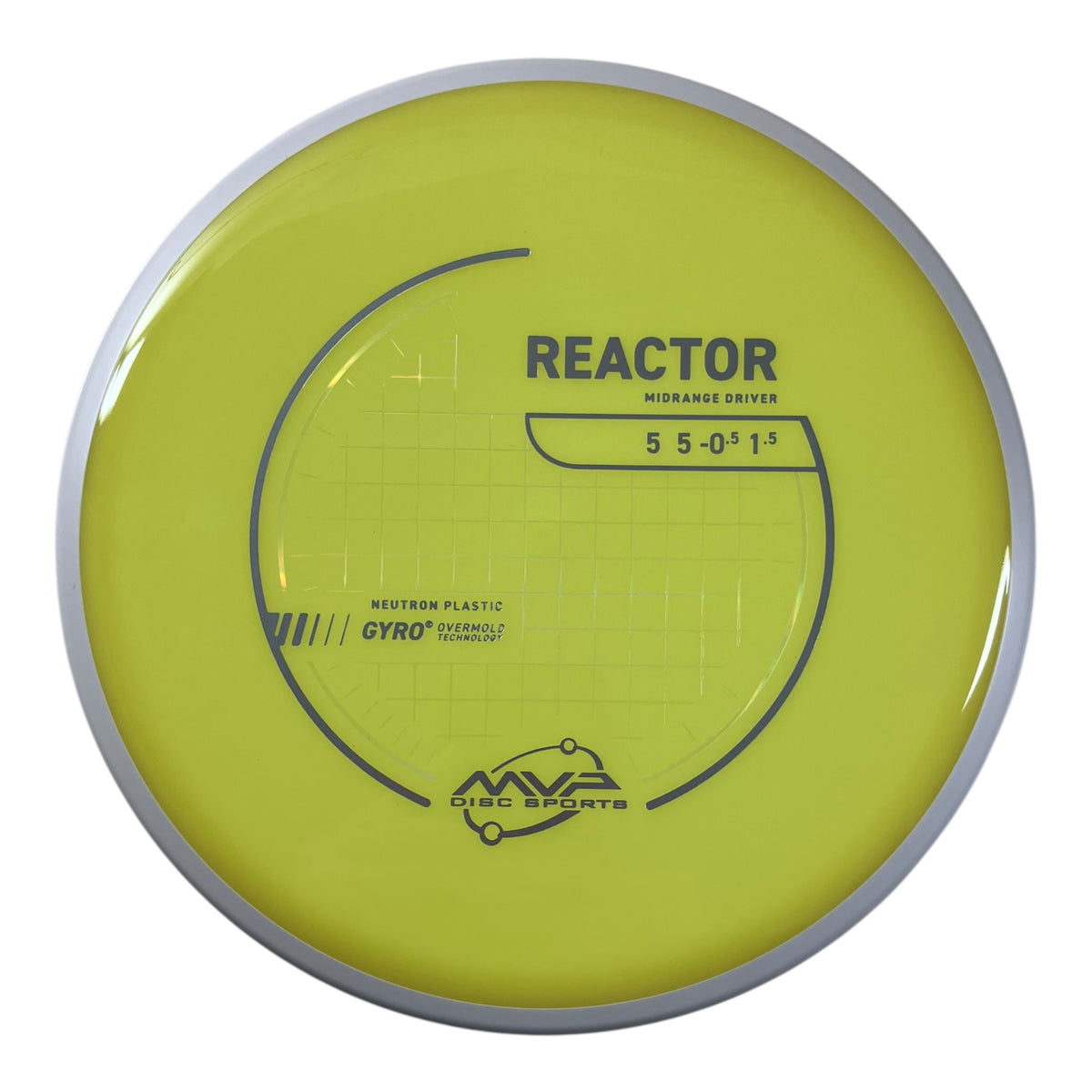 MVP Disc Sports Reactor | Neutron | Yellow/White 169-176g (Project Lab Coat) Disc Golf