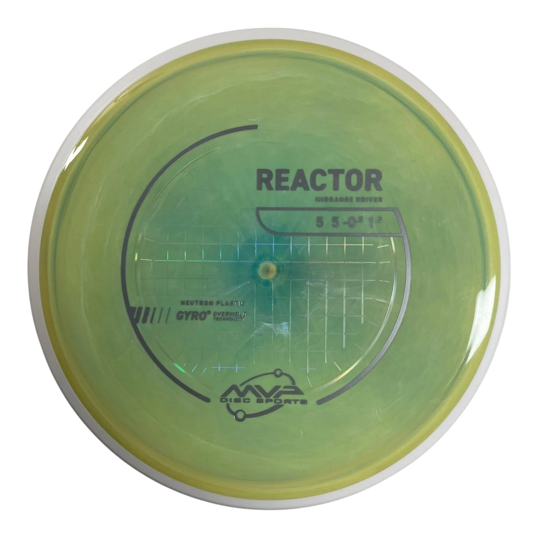 MVP Disc Sports Reactor | Neutron | Yellow/White 169g (Project Lab Coat) Disc Golf