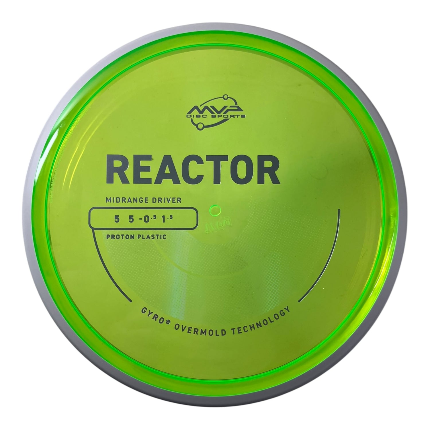 MVP Disc Sports Reactor | Proton | Green/White 173-176g (Project Lab Coat) Disc Golf