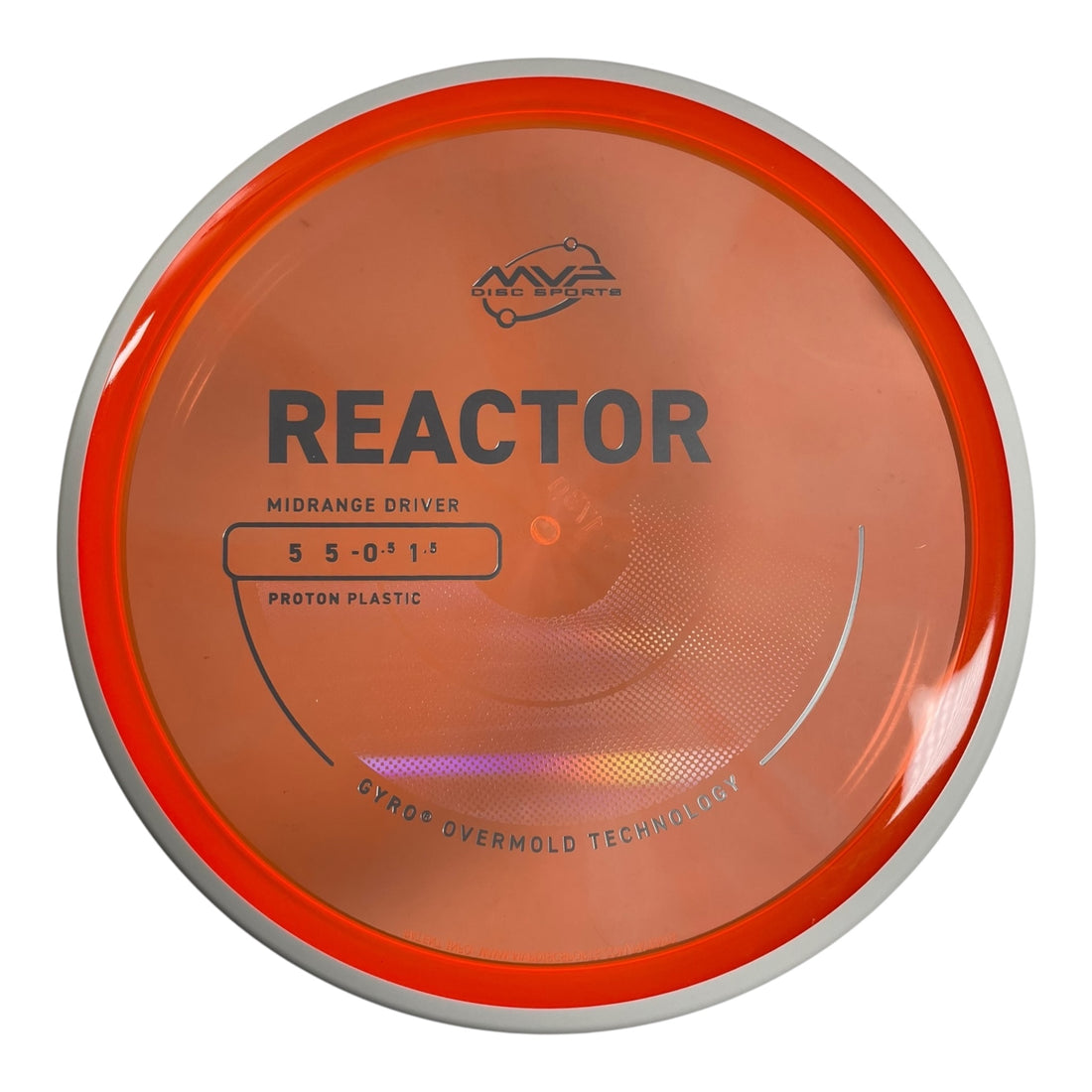 MVP Disc Sports Reactor | Proton | Orange/White 173-175g (Project Lab Coat) Disc Golf
