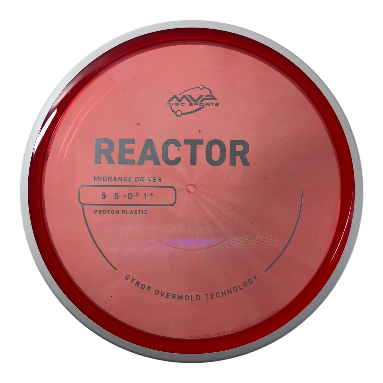MVP Disc Sports Reactor | Proton | Red/White 177g (Project Lab Coat) Disc Golf