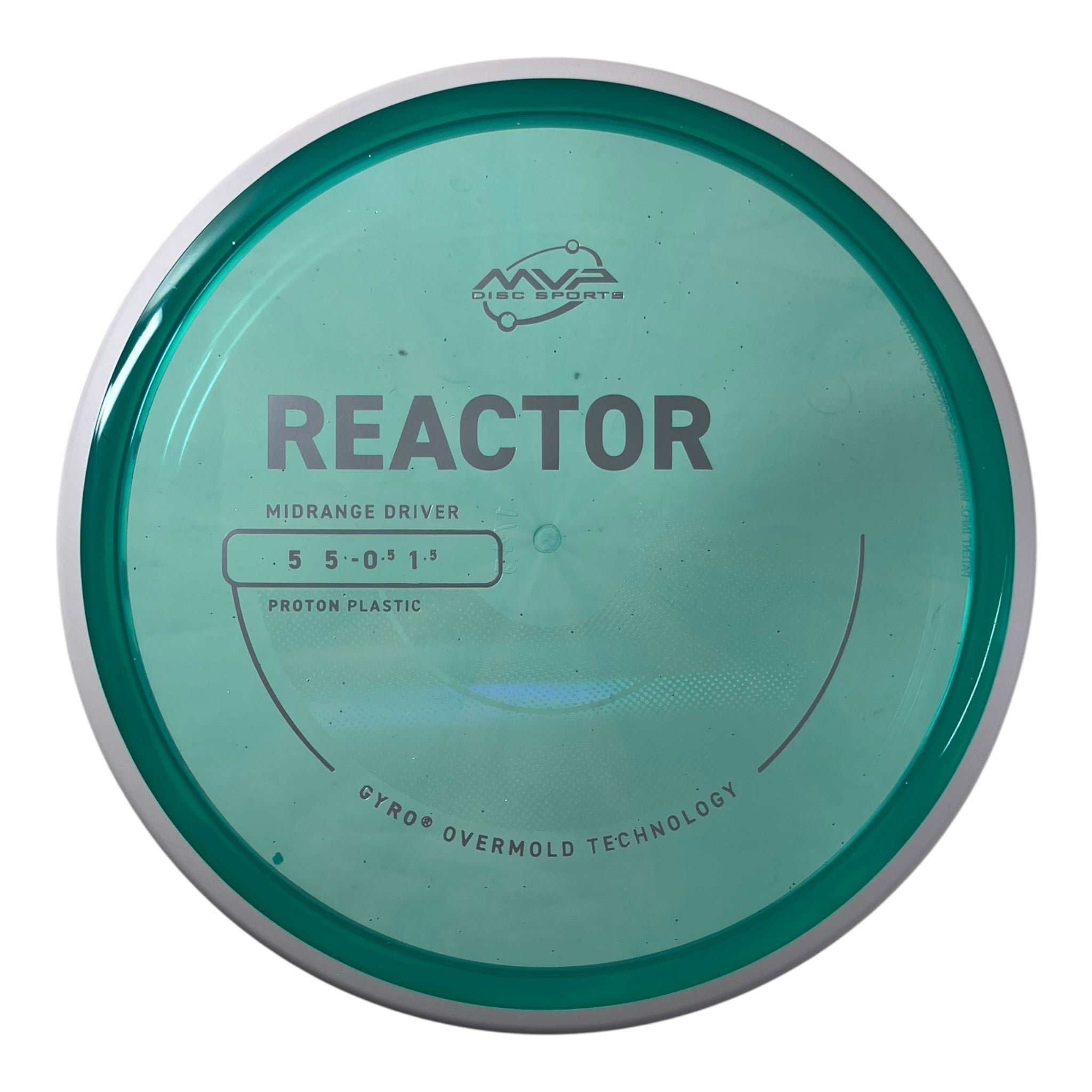 MVP Disc Sports Reactor | Proton | Teal/White 174g (Project Lab Coat) Disc Golf