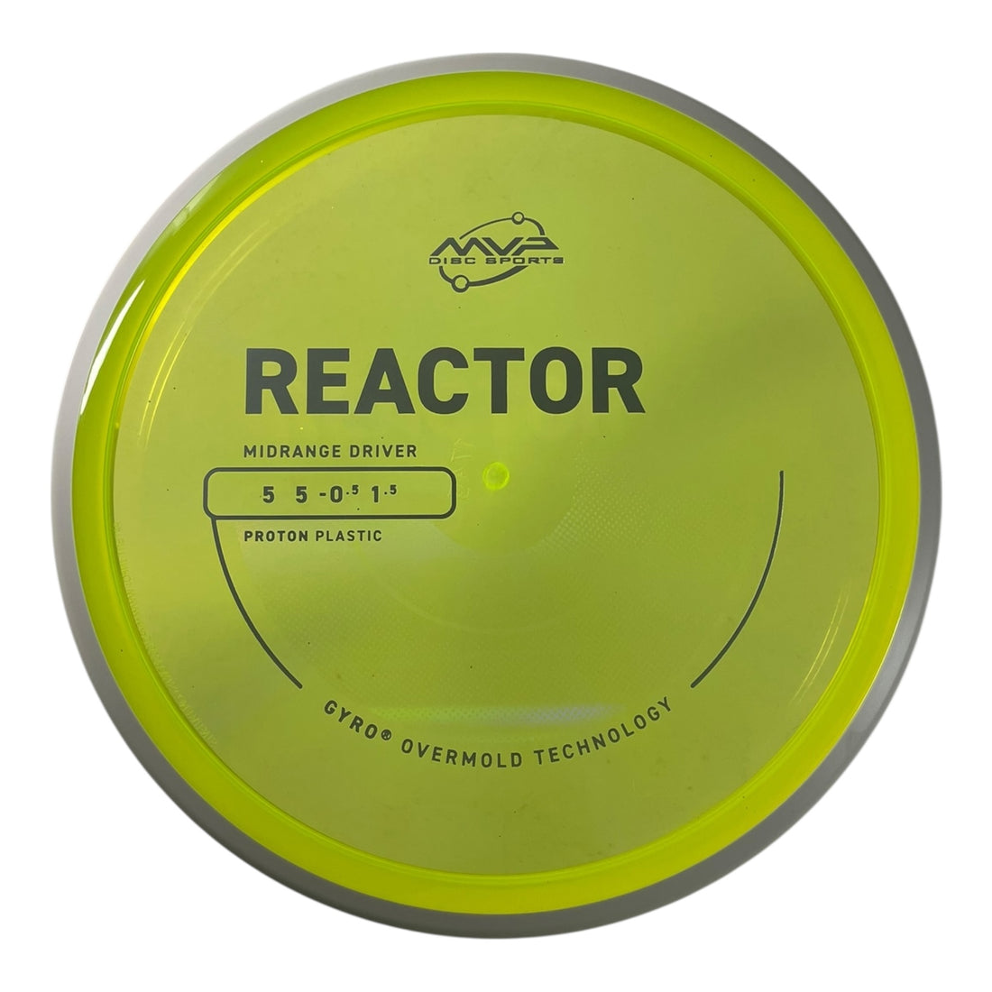 MVP Disc Sports Reactor | Proton | Yellow/White 174g (Project Lab Coat) Disc Golf