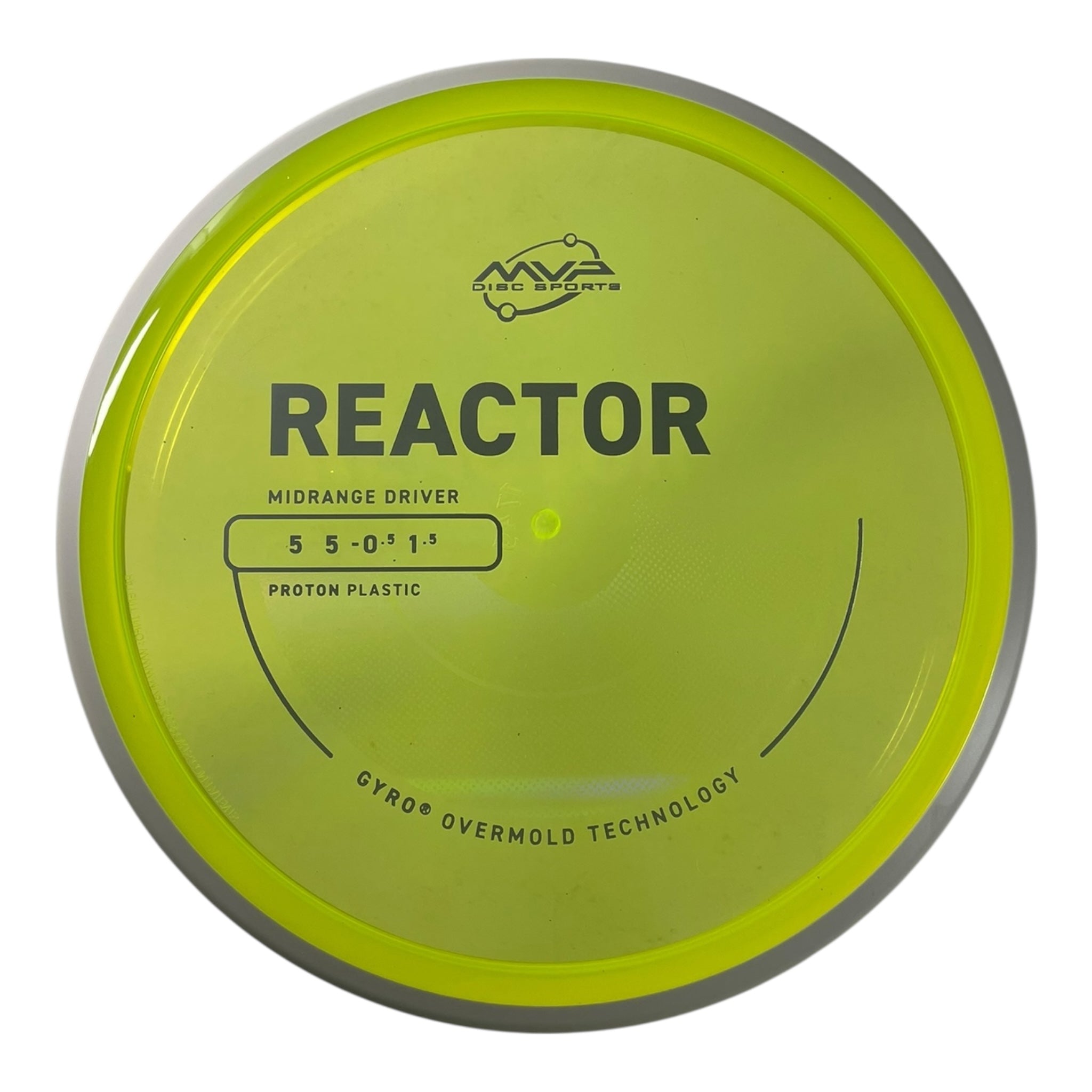 MVP Disc Sports Reactor | Proton | Yellow/White 174g (Project Lab Coat) Disc Golf