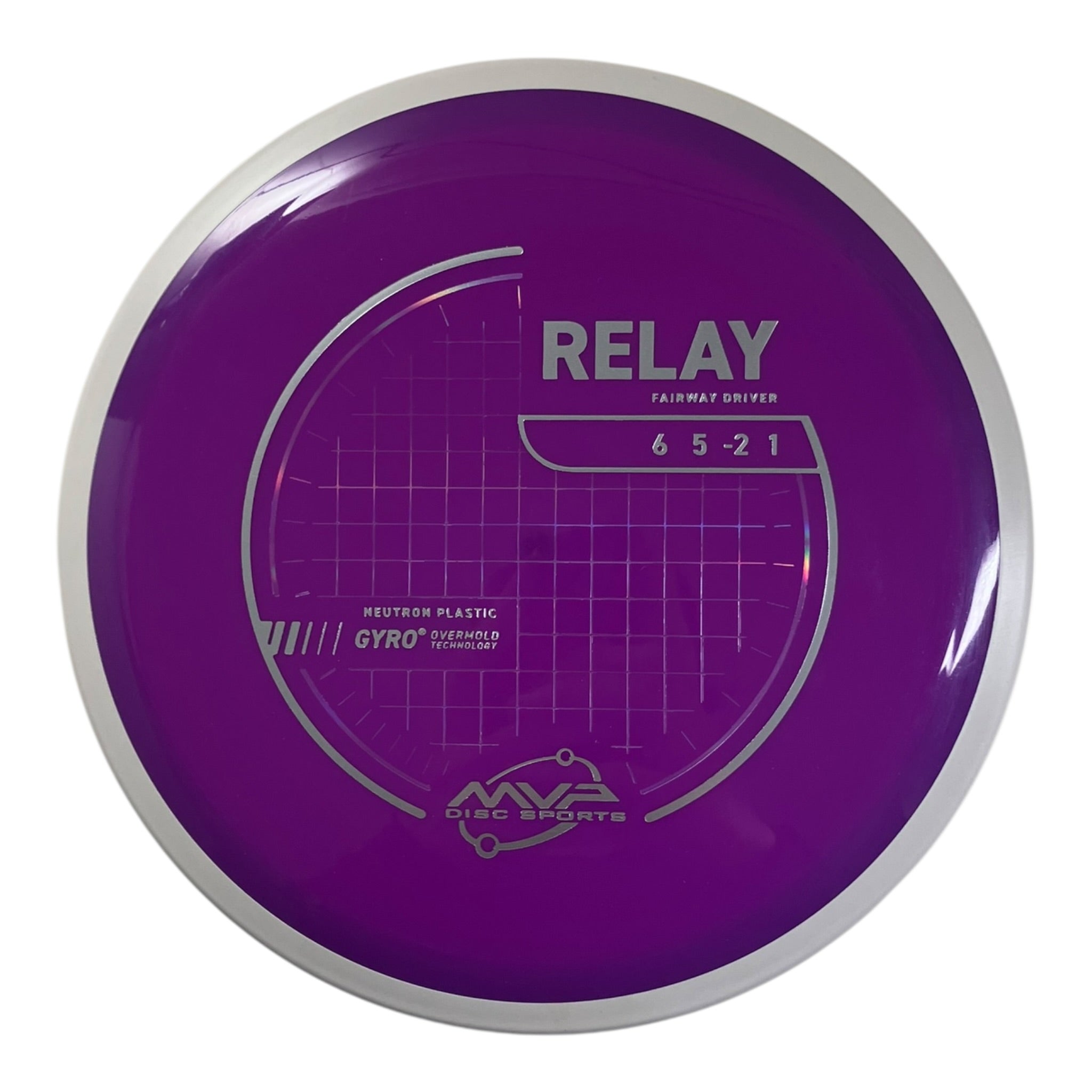 MVP Disc Sports Relay | Neutron | Purple/White 156-174g (Project Lab Coat) Disc Golf