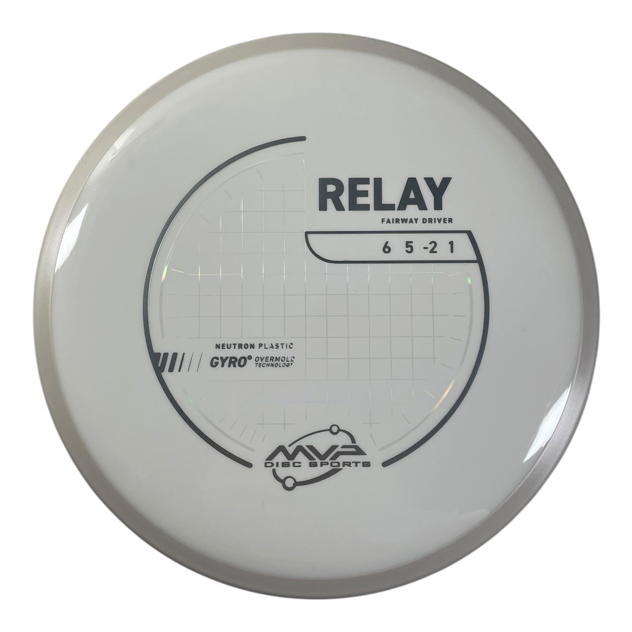 MVP Disc Sports Relay | Neutron | White/White 162-169g (Project Lab Coat) Disc Golf