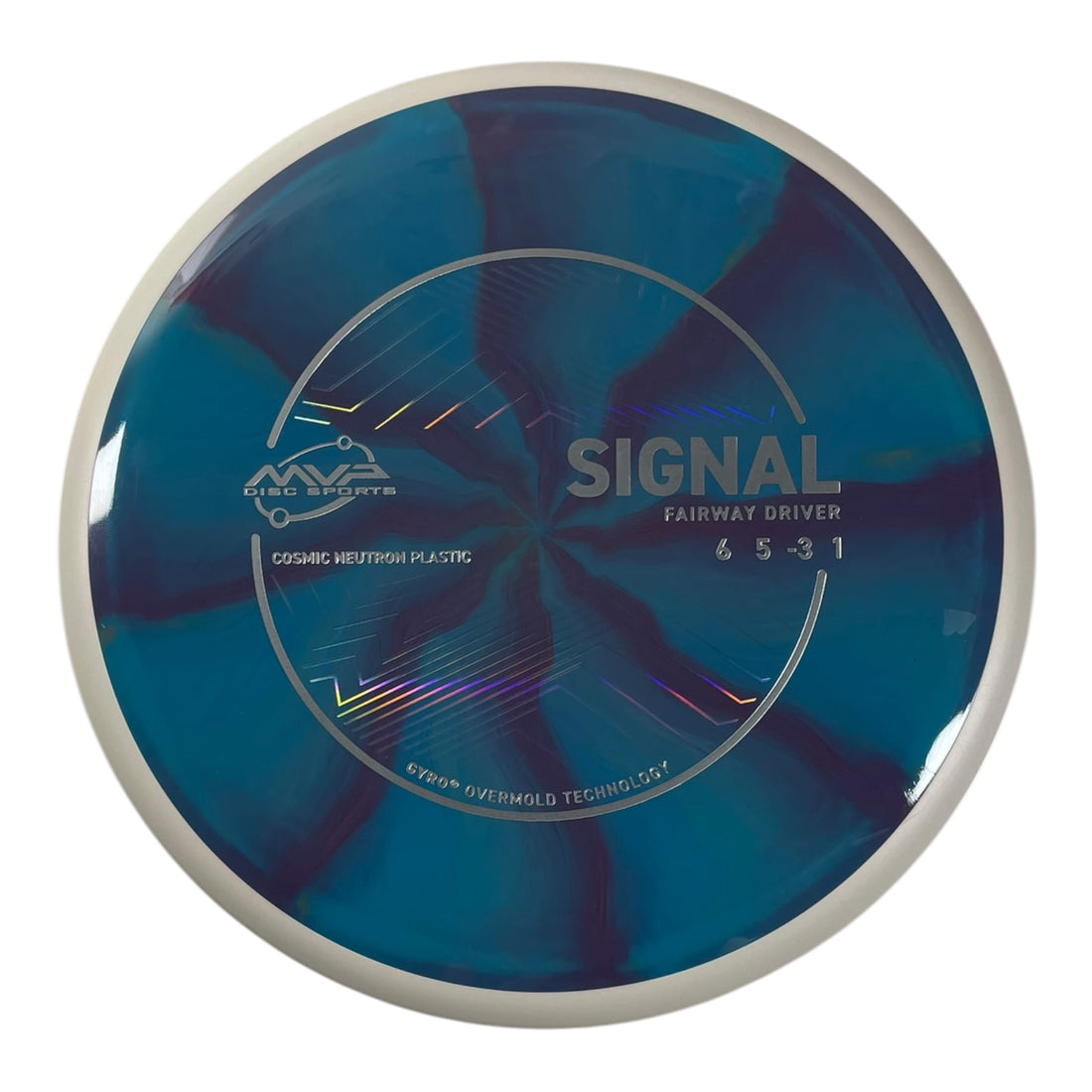 MVP Disc Sports Signal | Cosmic Neutron | Blue/White 168g (Project Lab Coat) Disc Golf