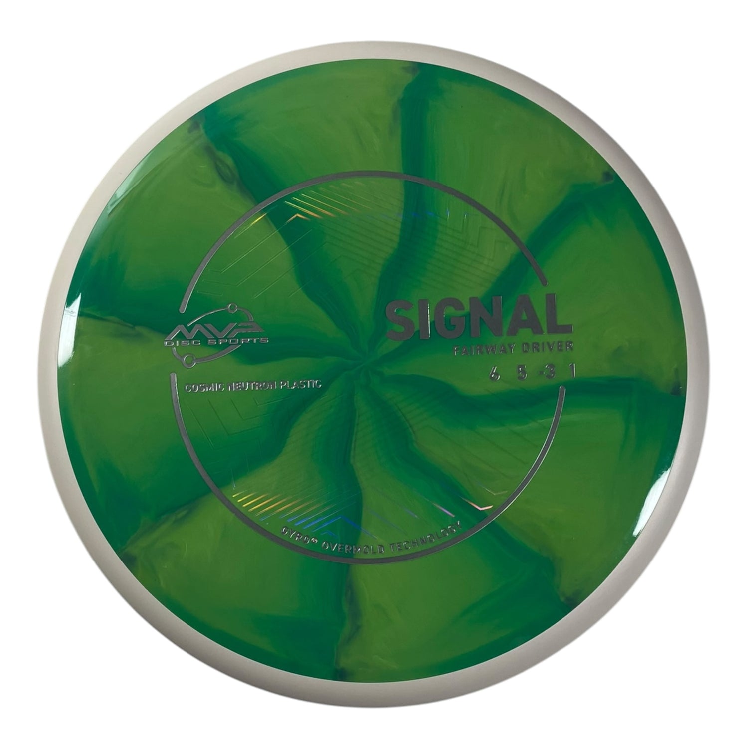 MVP Disc Sports Signal | Cosmic Neutron | Green/White 174g (Project Lab Coat) Disc Golf
