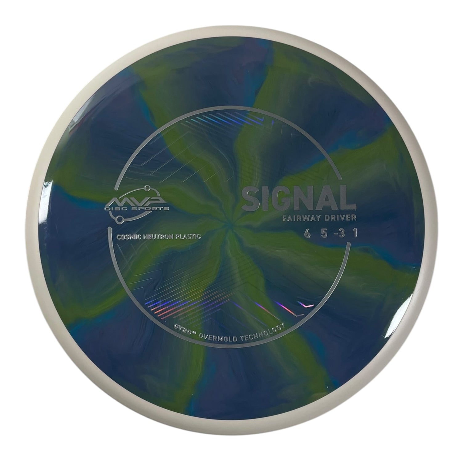 MVP Disc Sports Signal | Cosmic Neutron | Green/White 168g (Project Lab Coat) Disc Golf