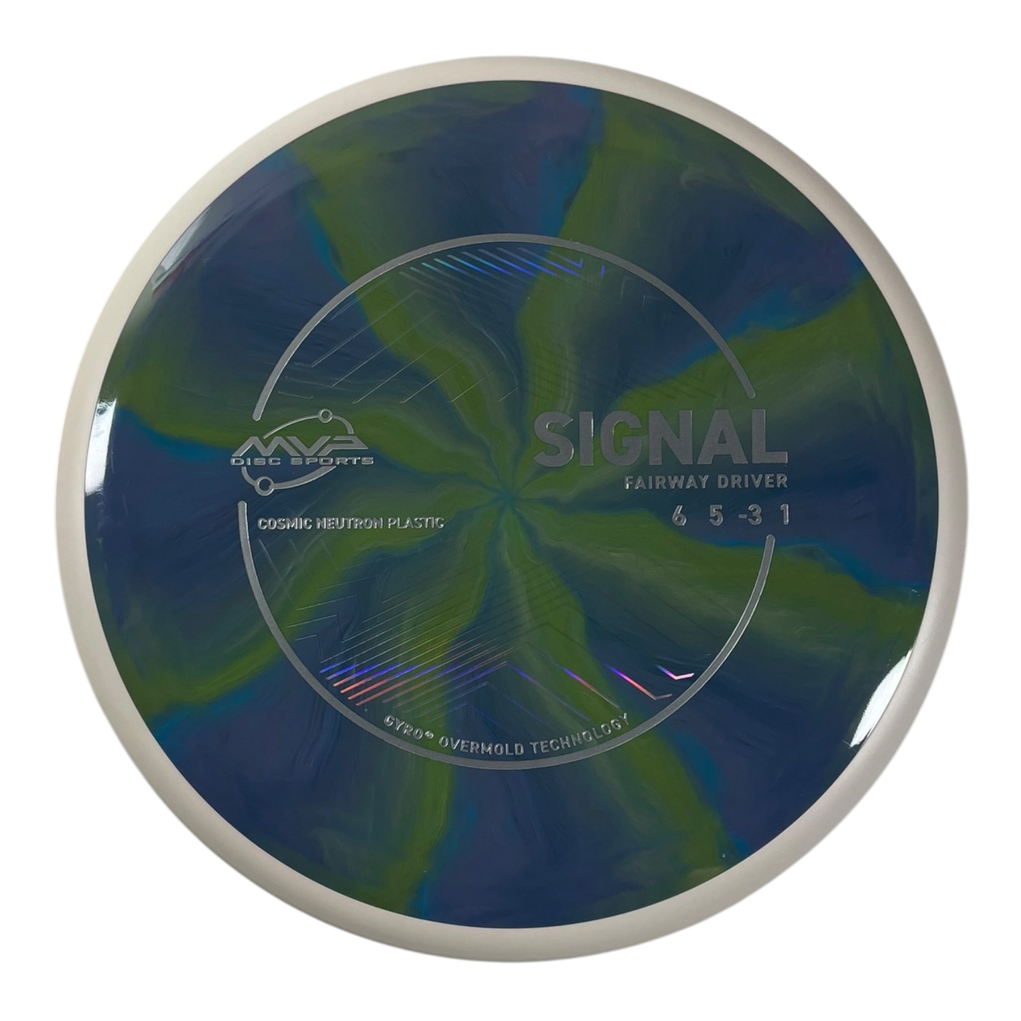 MVP Disc Sports Signal | Cosmic Neutron | Green/White 168g (Project Lab Coat) Disc Golf