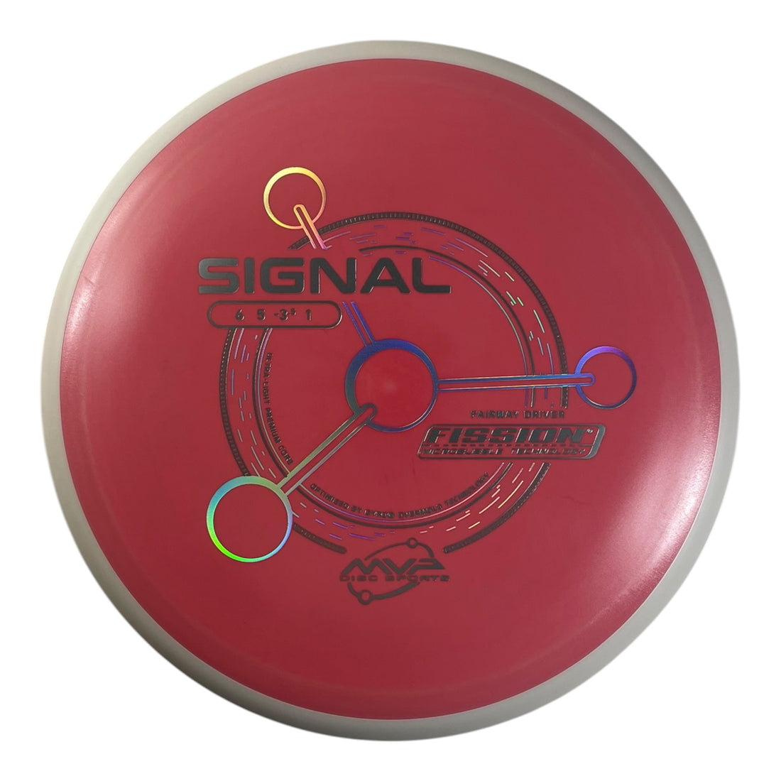 MVP Disc Sports Signal | Fission | Pink/White 151-155g (Project Lab Coat) Disc Golf