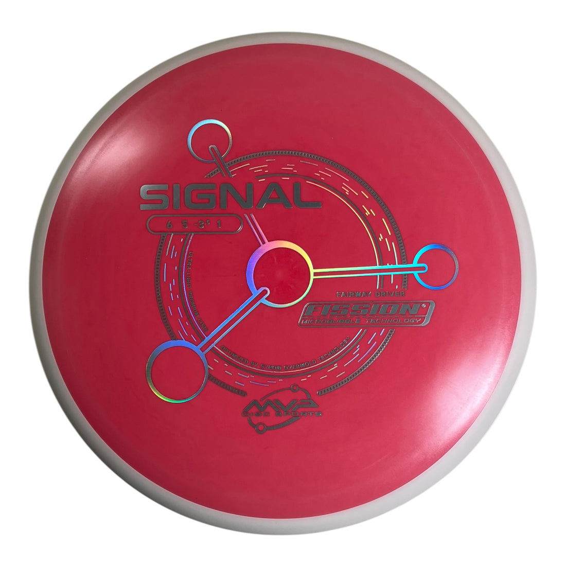 MVP Disc Sports Signal | Fission | Pink/White 156-161g (Project Lab Coat) Disc Golf