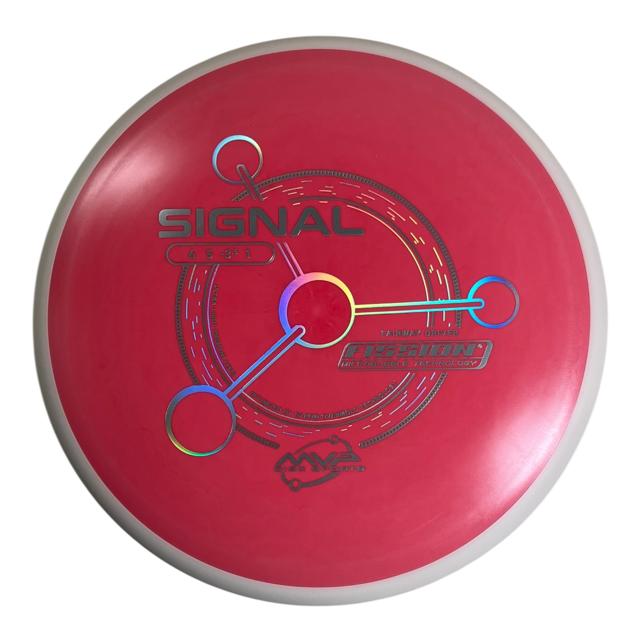 MVP Disc Sports Signal | Fission | Pink/White 156-161g (Project Lab Coat) Disc Golf