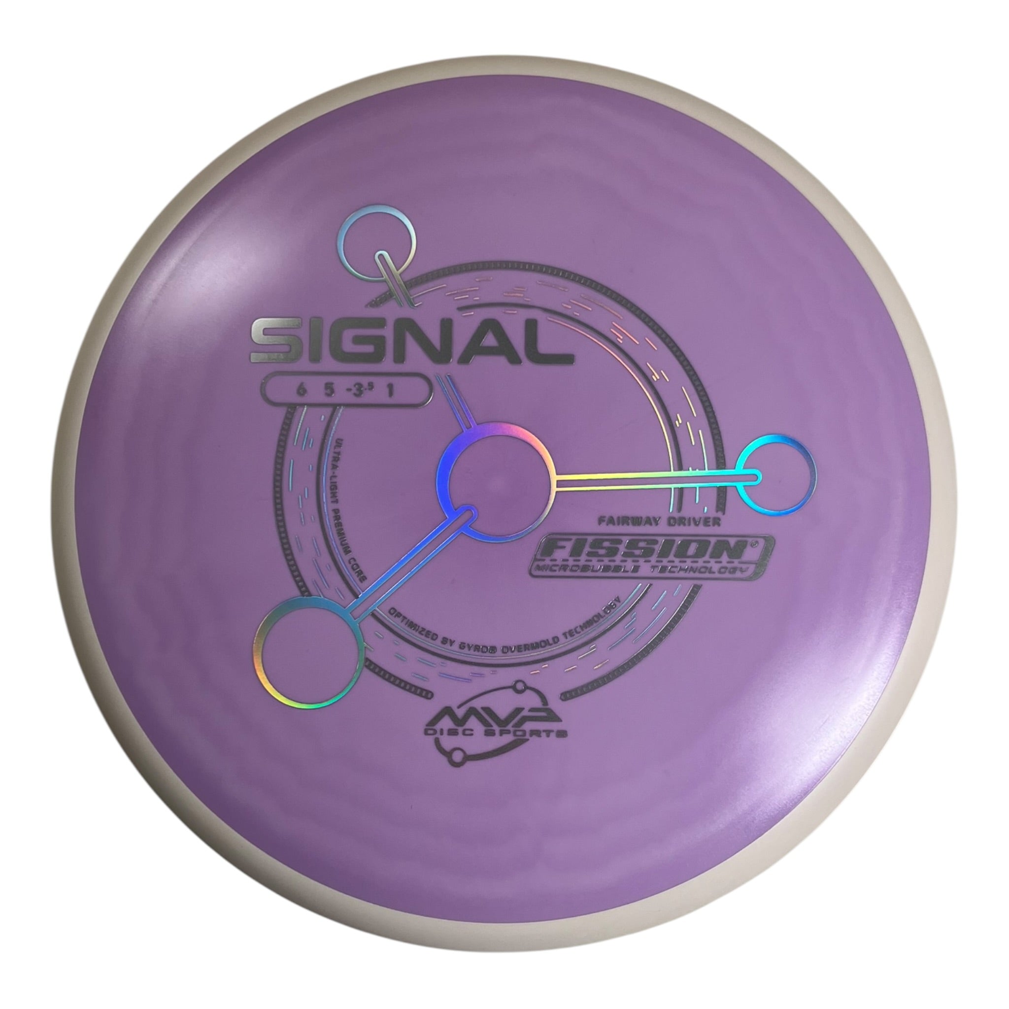 MVP Disc Sports Signal | Fission | Purple/White 156g (Project Lab Coat) Disc Golf
