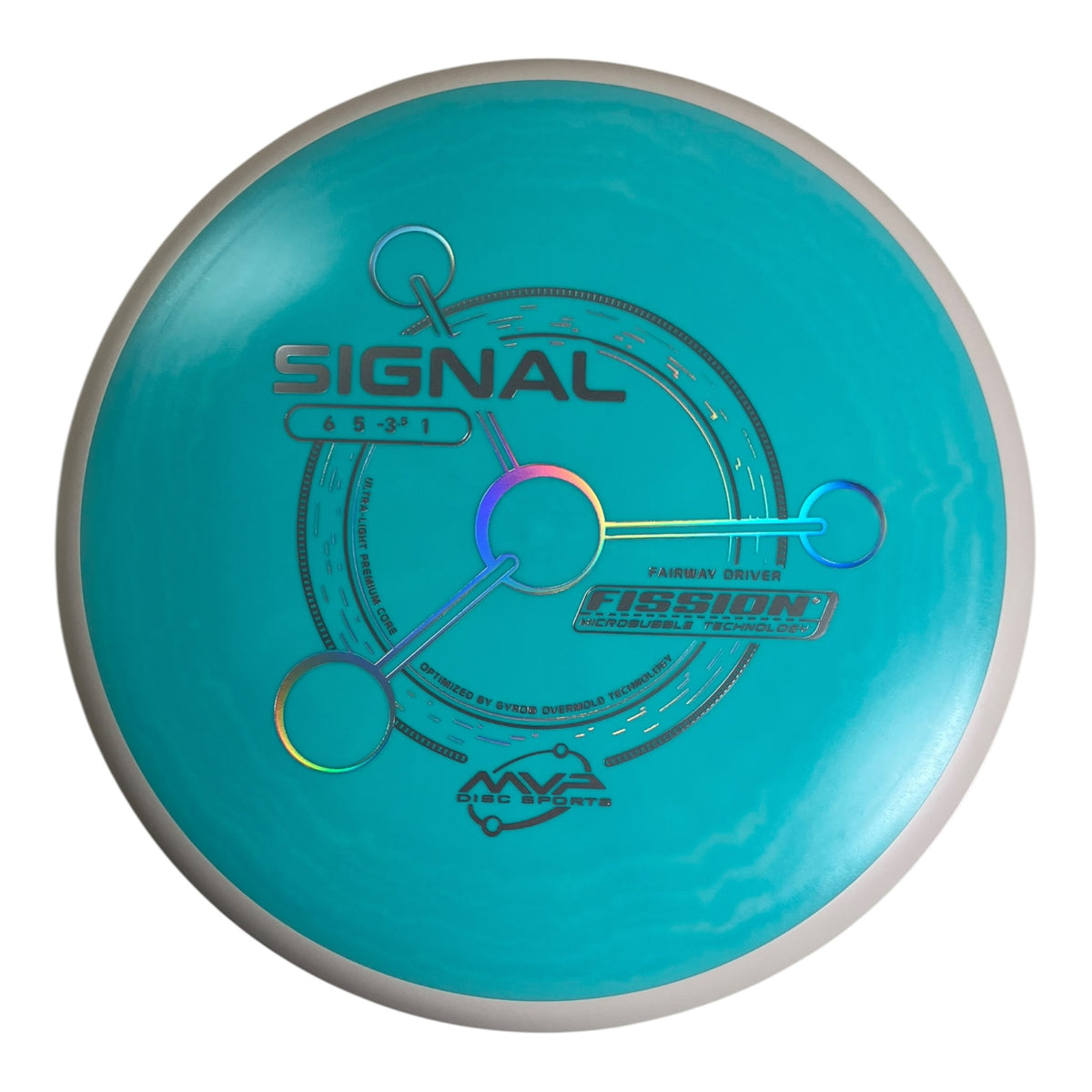 MVP Disc Sports Signal | Fission | Teal/White 154g (Project Lab Coat) Disc Golf
